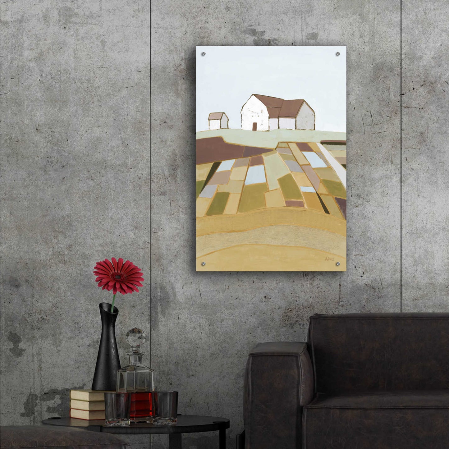 Epic Art 'Field of Dreams Neutral' by Phyllis Adams, Acrylic Glass Wall Art,24x36