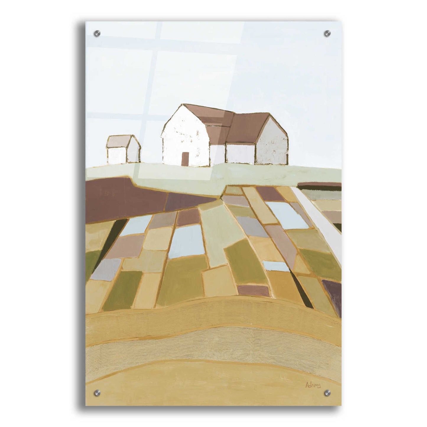 Epic Art 'Field of Dreams Neutral' by Phyllis Adams, Acrylic Glass Wall Art,24x36
