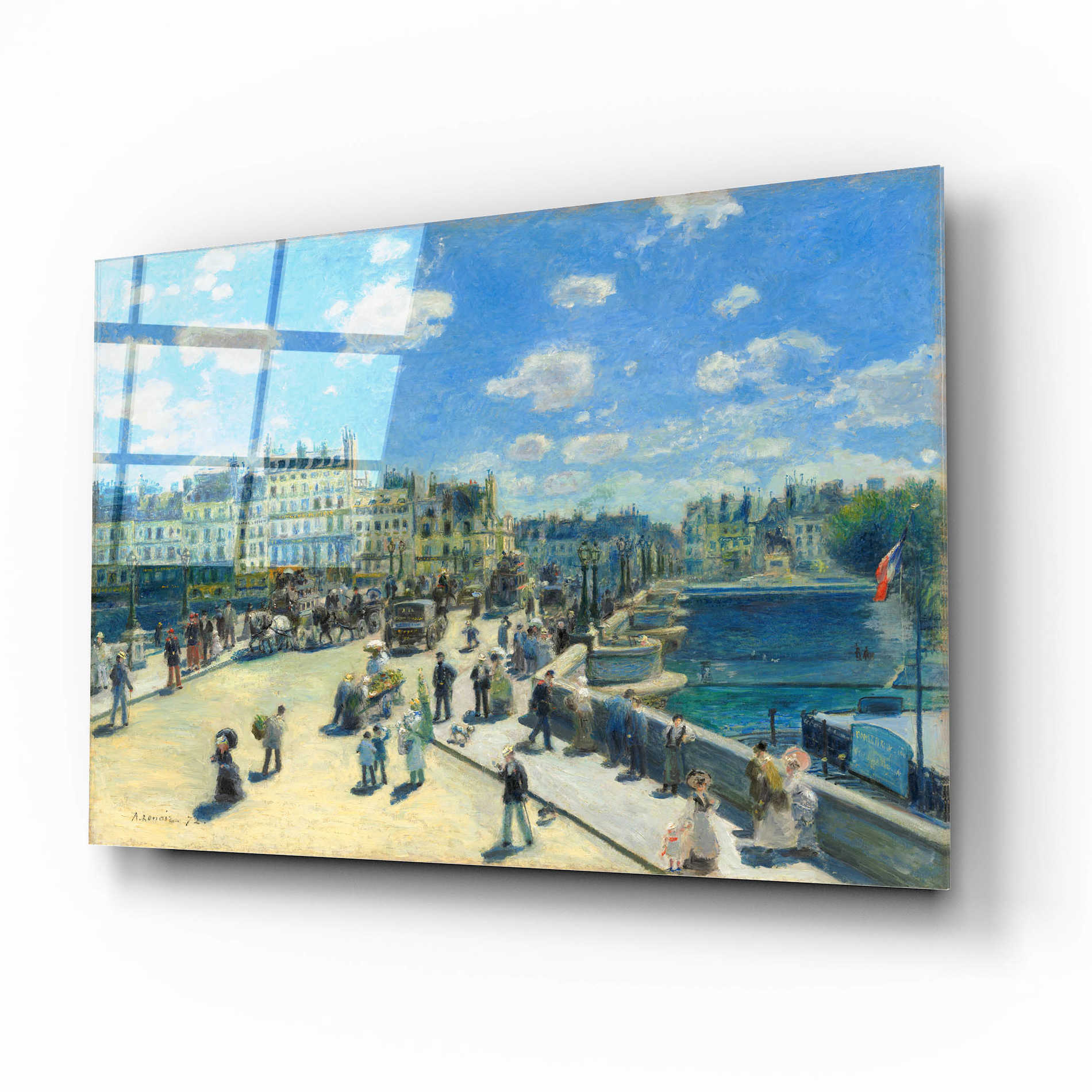 Epic Art 'Pont Neuf' by Pierre-Auguste Renoir,  Acrylic Glass Wall Art,16x12