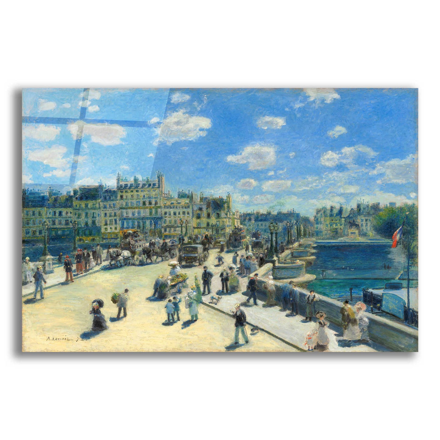 Epic Art 'Pont Neuf' by Pierre-Auguste Renoir,  Acrylic Glass Wall Art,16x12