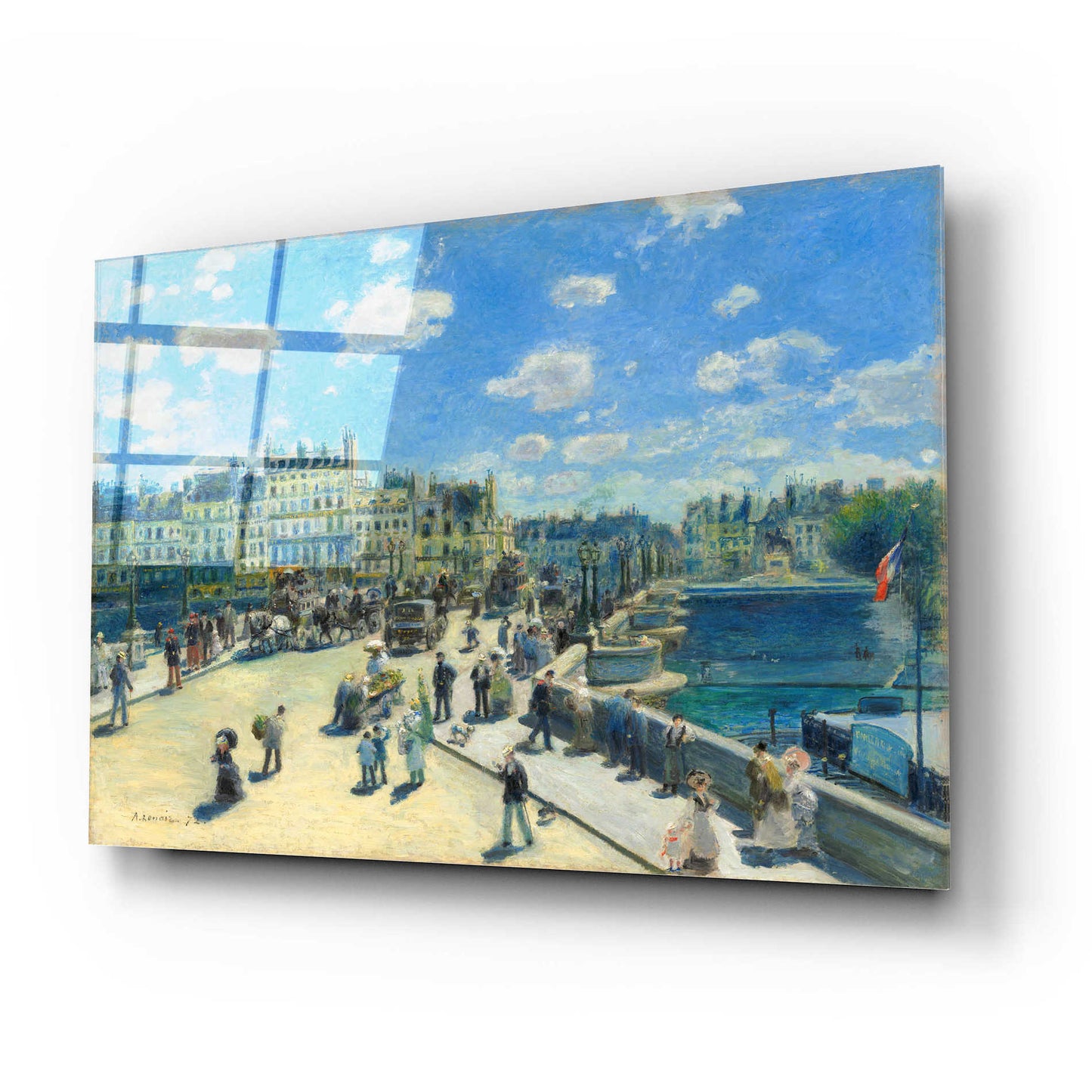 Epic Art 'Pont Neuf' by Pierre-Auguste Renoir,  Acrylic Glass Wall Art,24x16