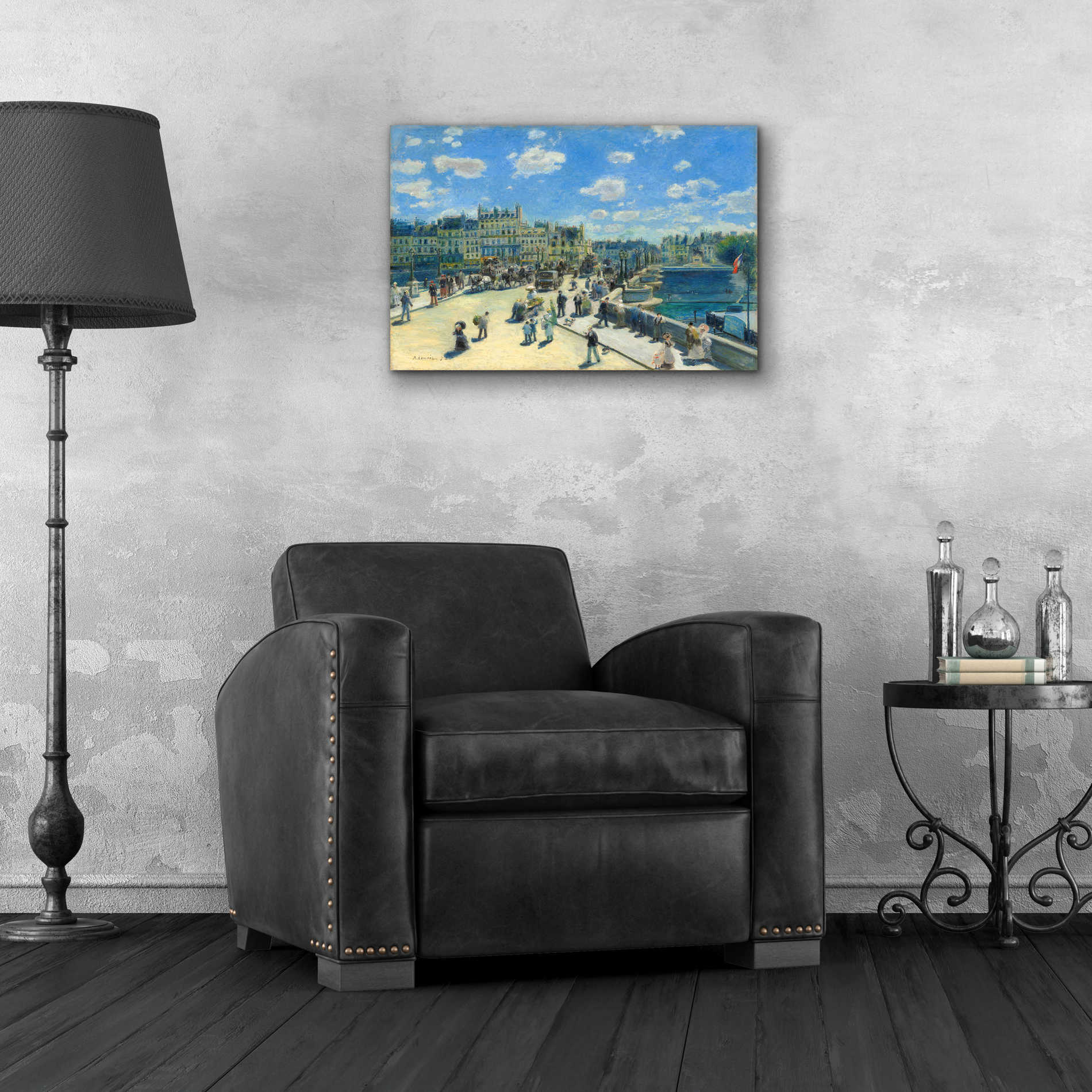 Epic Art 'Pont Neuf' by Pierre-Auguste Renoir,  Acrylic Glass Wall Art,24x16