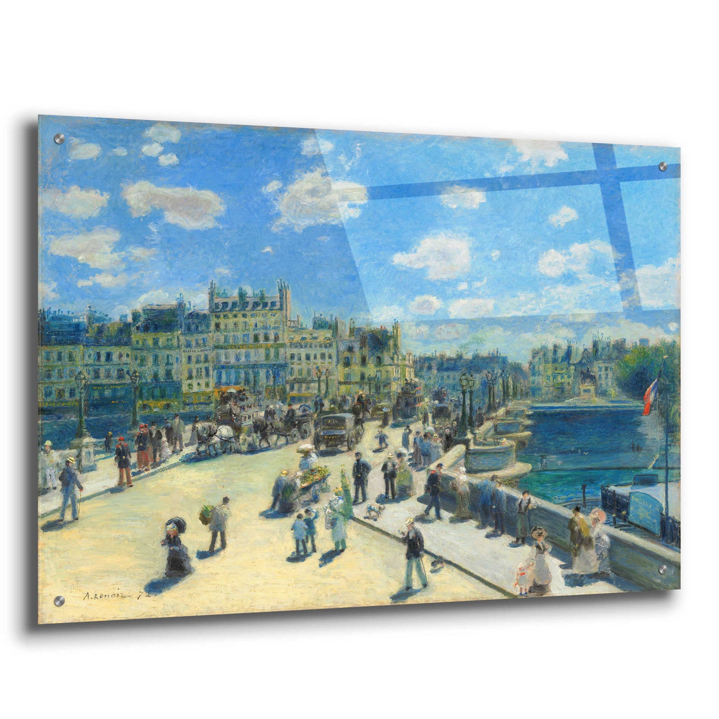 Epic Art 'Pont Neuf' by Pierre-Auguste Renoir,  Acrylic Glass Wall Art,36x24