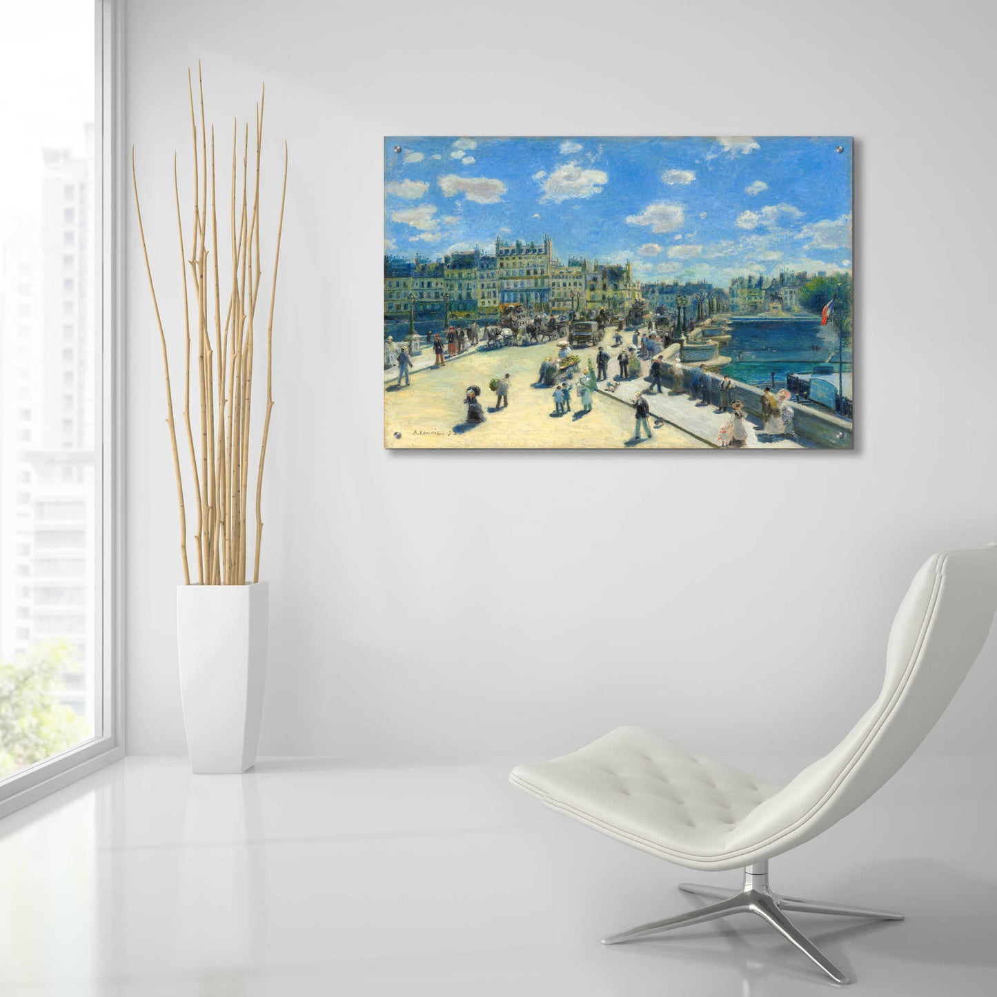 Epic Art 'Pont Neuf' by Pierre-Auguste Renoir,  Acrylic Glass Wall Art,36x24