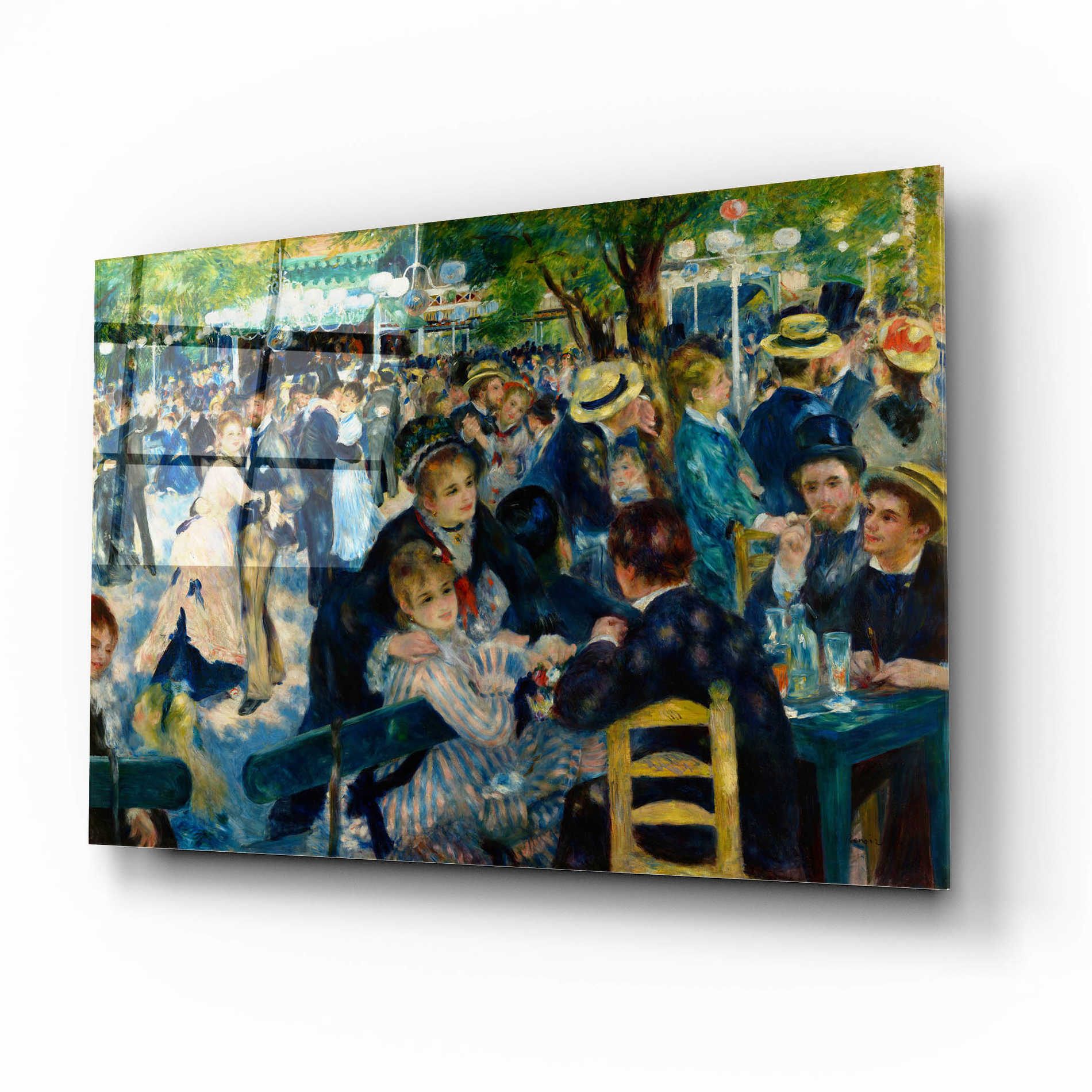 Epic Art 'Dance at Le Moulin de la Galette' by Pierre-Auguste Renoir,  Acrylic Glass Wall Art,16x12