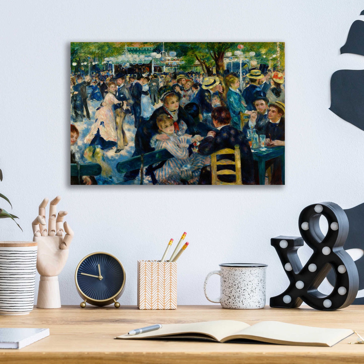 Epic Art 'Dance at Le Moulin de la Galette' by Pierre-Auguste Renoir,  Acrylic Glass Wall Art,16x12