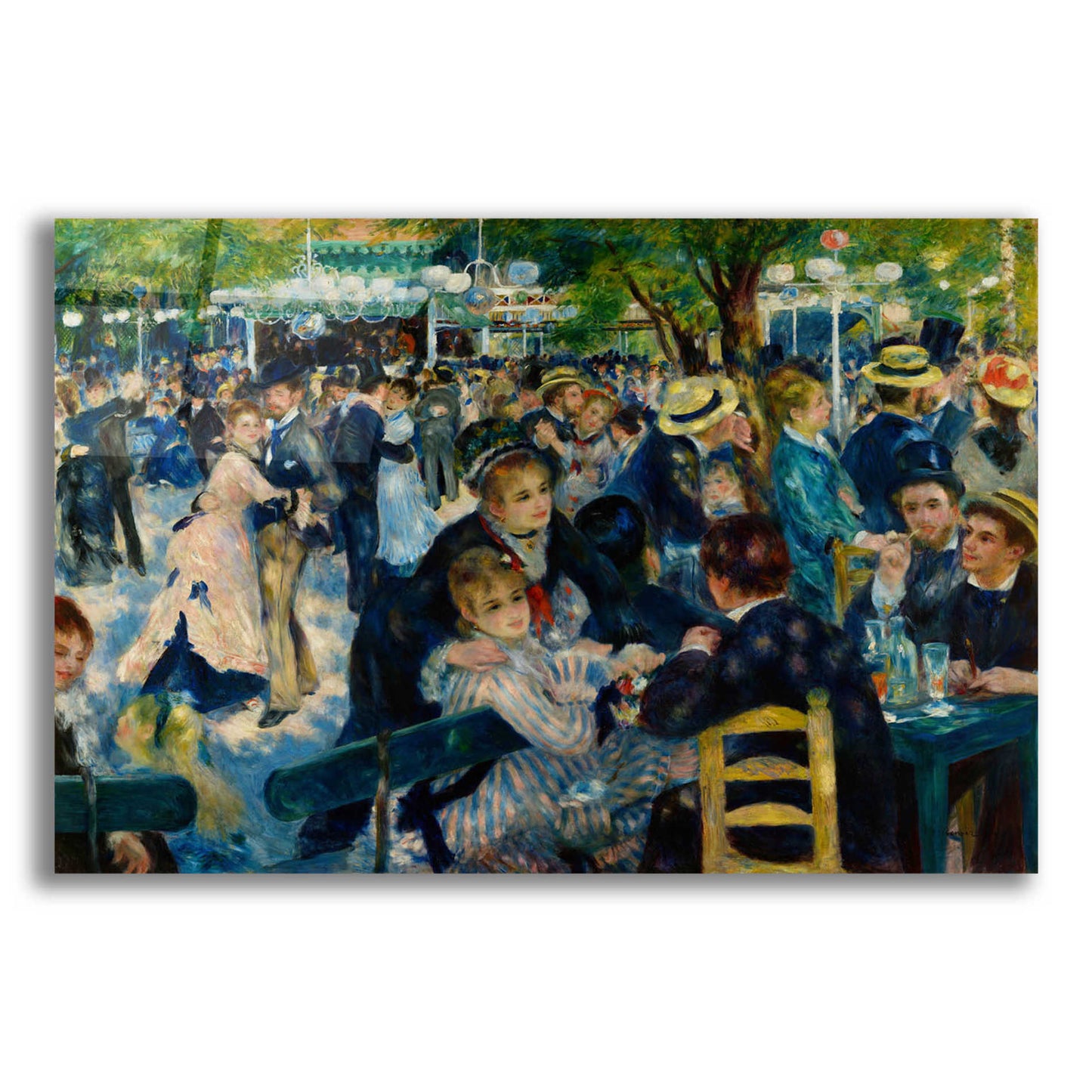 Epic Art 'Dance at Le Moulin de la Galette' by Pierre-Auguste Renoir,  Acrylic Glass Wall Art,16x12