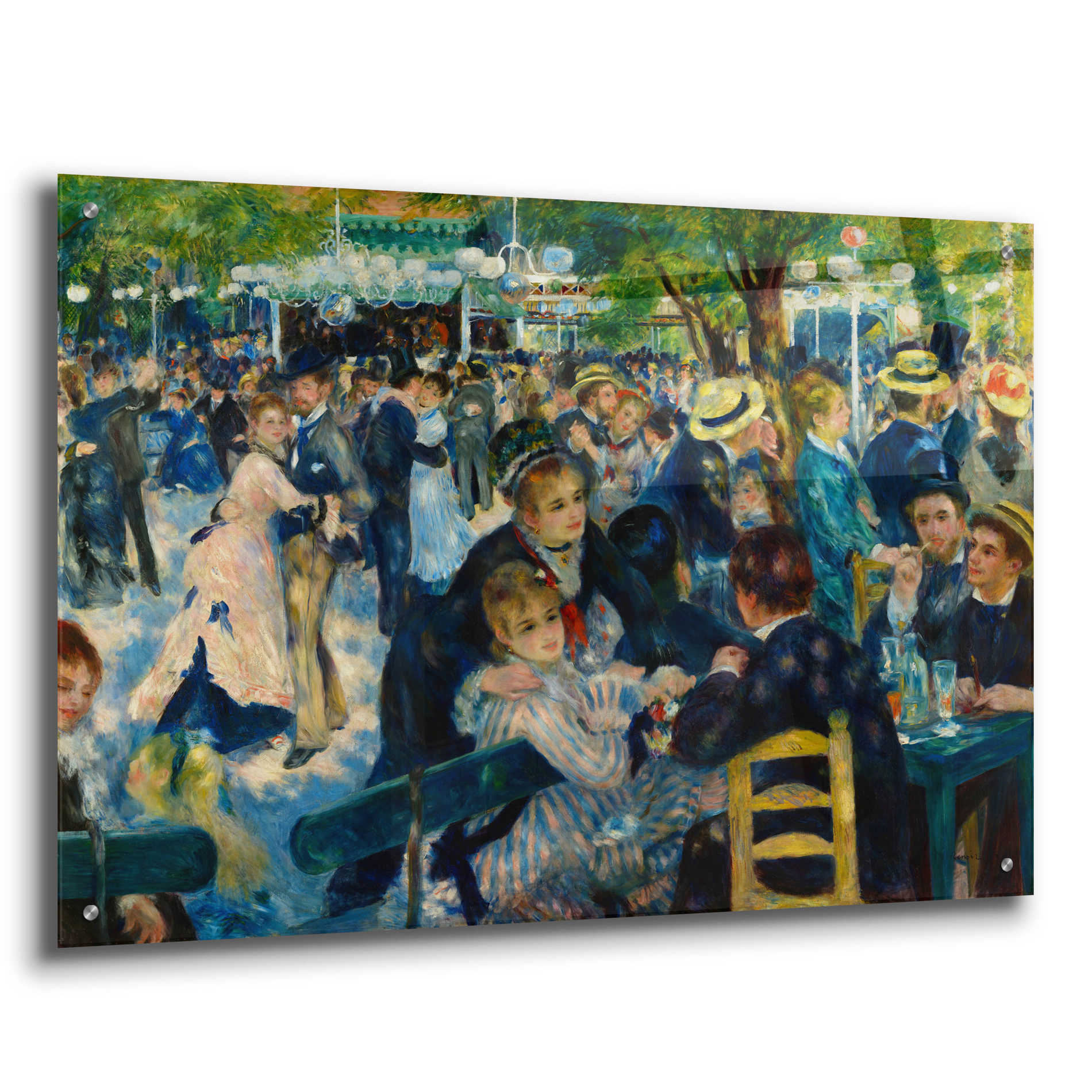 Epic Art 'Dance at Le Moulin de la Galette' by Pierre-Auguste Renoir,  Acrylic Glass Wall Art,36x24