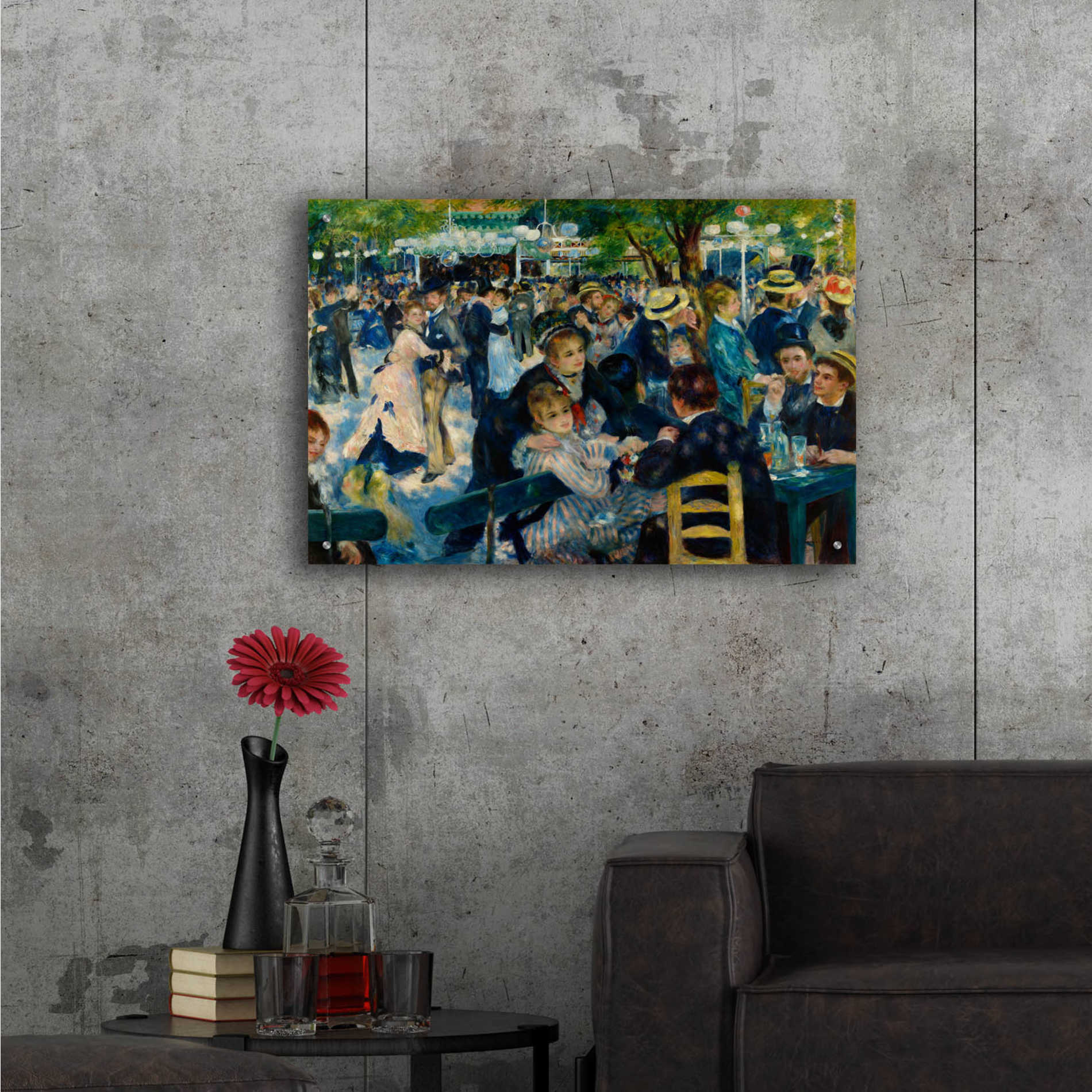 Epic Art 'Dance at Le Moulin de la Galette' by Pierre-Auguste Renoir,  Acrylic Glass Wall Art,36x24