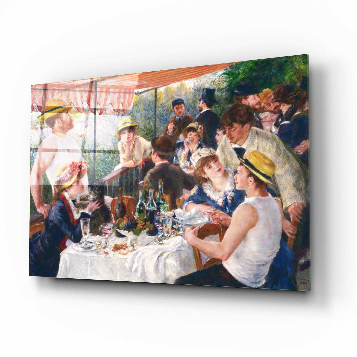 Epic Art 'Luncheon of the Boating Party' by Pierre-Auguste Renoir,  Acrylic Glass Wall Art,16x12