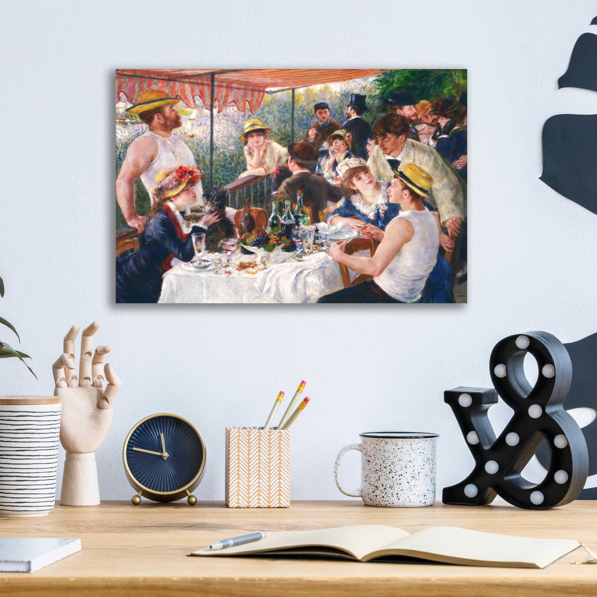 Epic Art 'Luncheon of the Boating Party' by Pierre-Auguste Renoir,  Acrylic Glass Wall Art,16x12