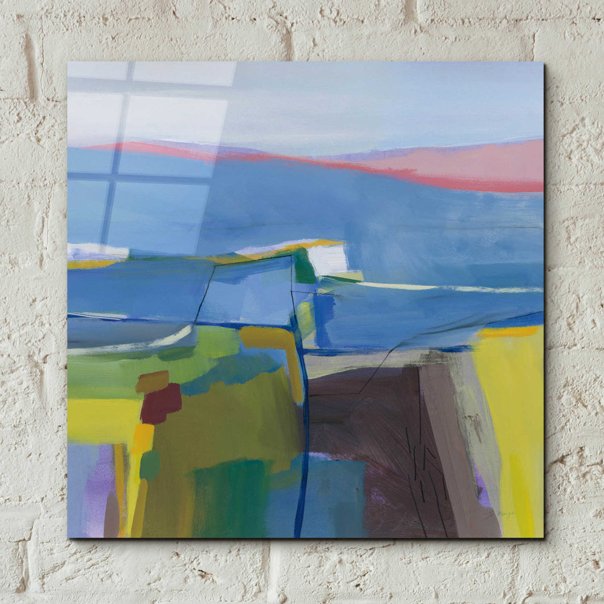Epic Art 'Hill Side' by Jo Maye, Acrylic Glass Wall Art,12x12