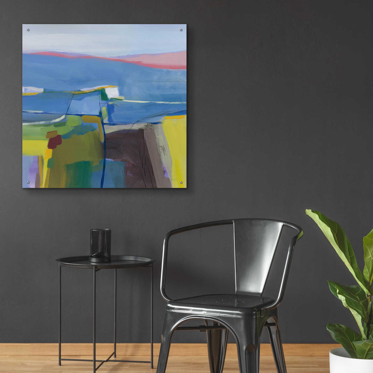 Epic Art 'Hill Side' by Jo Maye, Acrylic Glass Wall Art,36x36