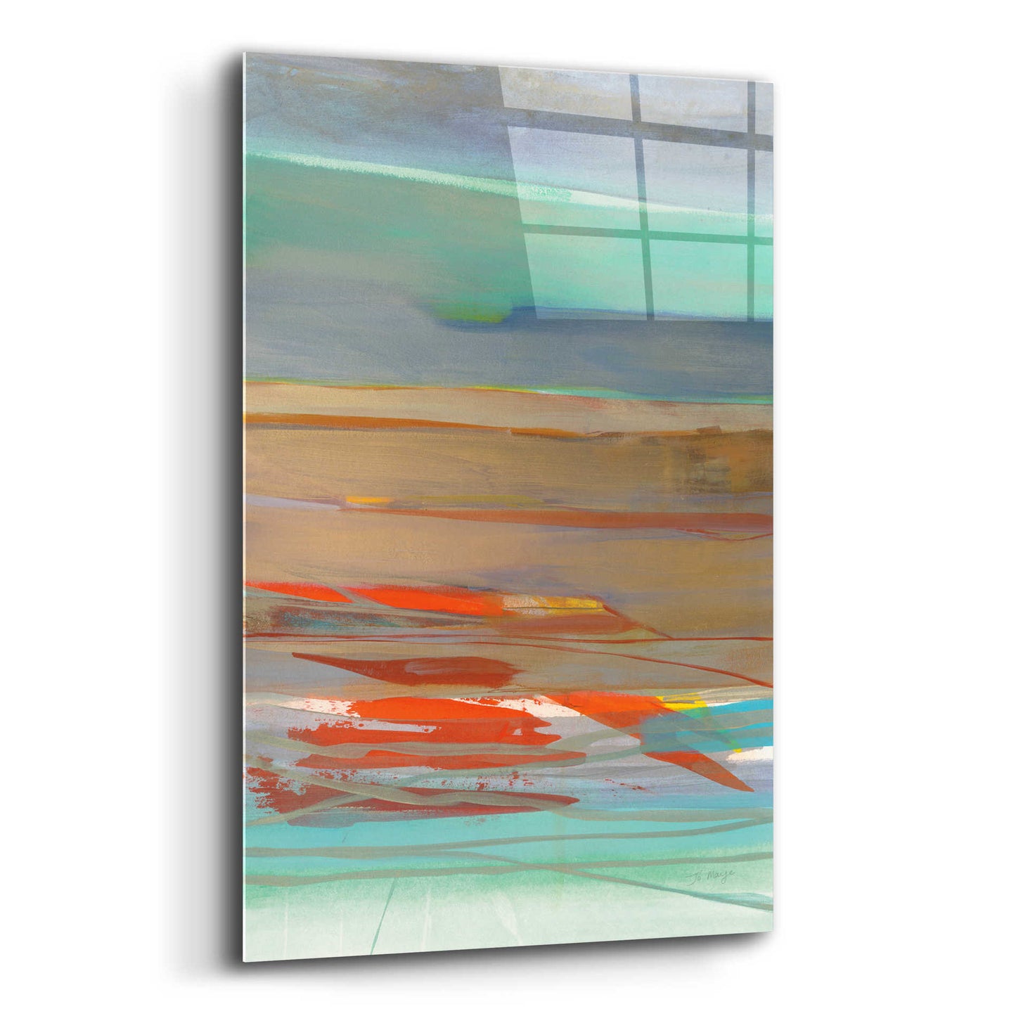 Epic Art 'Layers' by Jo Maye, Acrylic Glass Wall Art,16x24