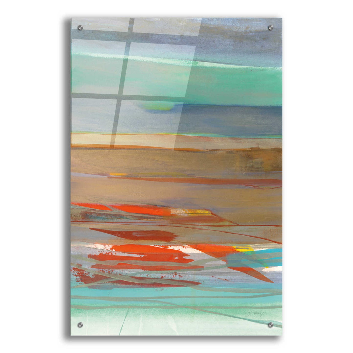 Epic Art 'Layers' by Jo Maye, Acrylic Glass Wall Art,24x36