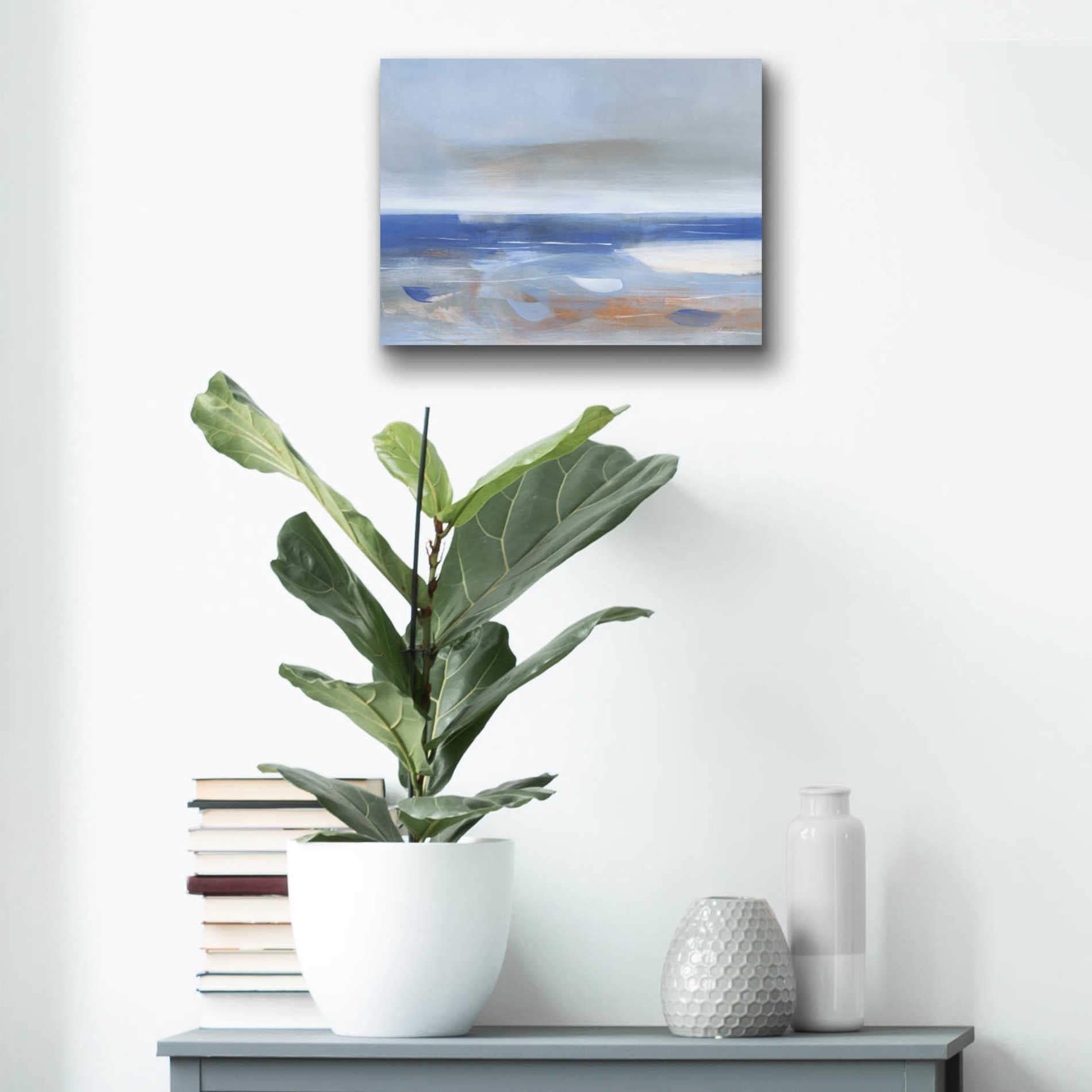 Epic Art 'Calm Sea' by Jo Maye, Acrylic Glass Wall Art,16x12