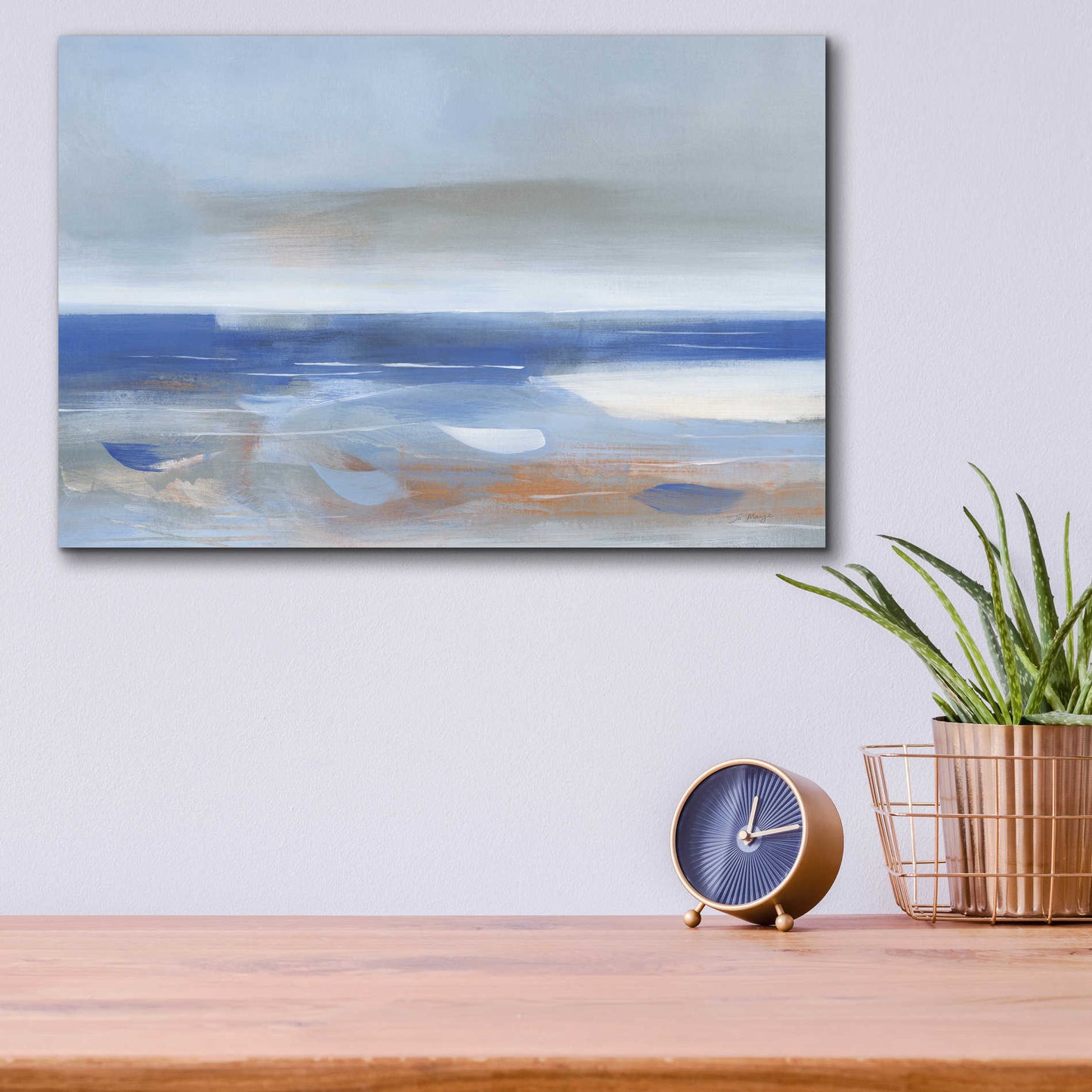 Epic Art 'Calm Sea' by Jo Maye, Acrylic Glass Wall Art,16x12