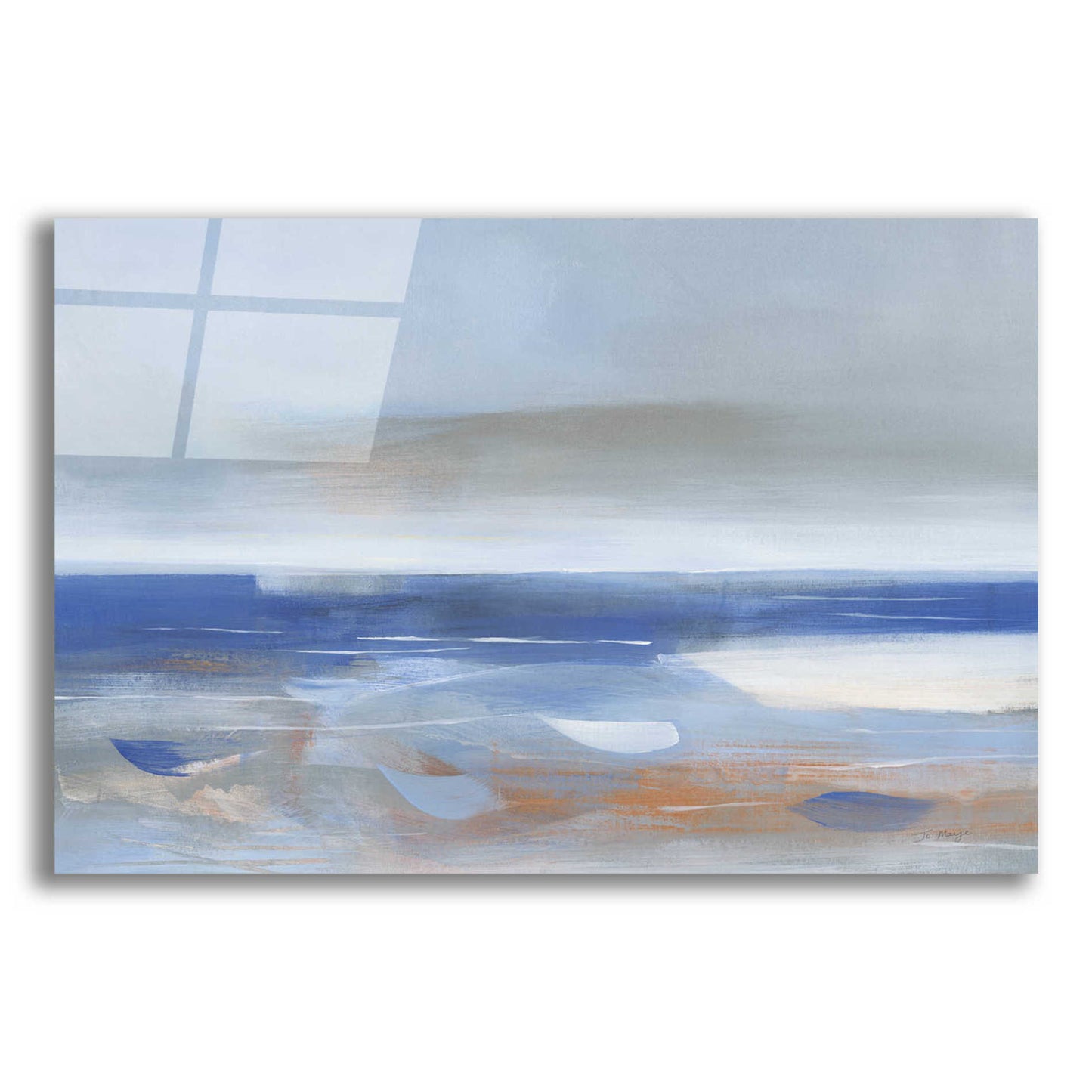 Epic Art 'Calm Sea' by Jo Maye, Acrylic Glass Wall Art,16x12