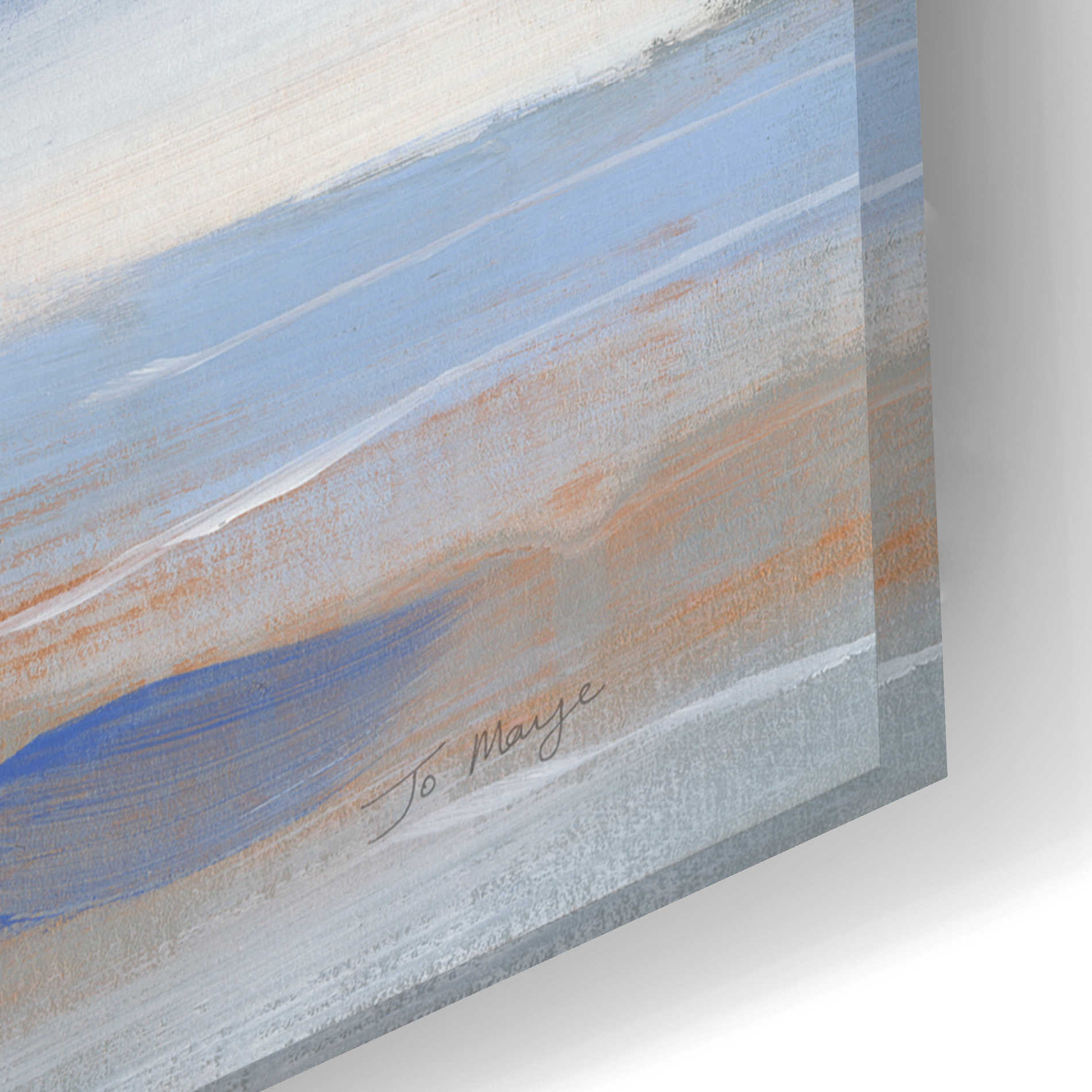 Epic Art 'Calm Sea' by Jo Maye, Acrylic Glass Wall Art,24x16