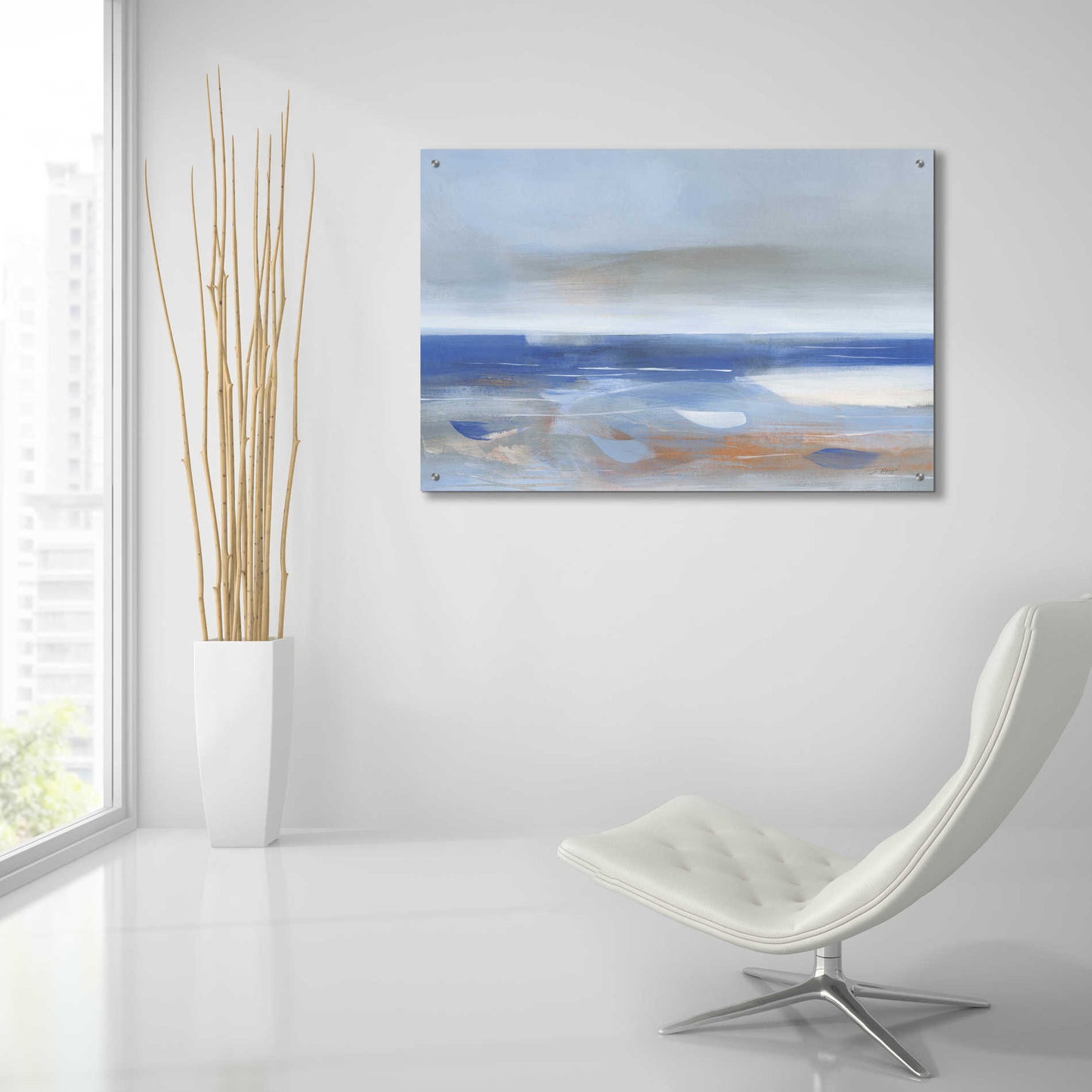 Epic Art 'Calm Sea' by Jo Maye, Acrylic Glass Wall Art,36x24