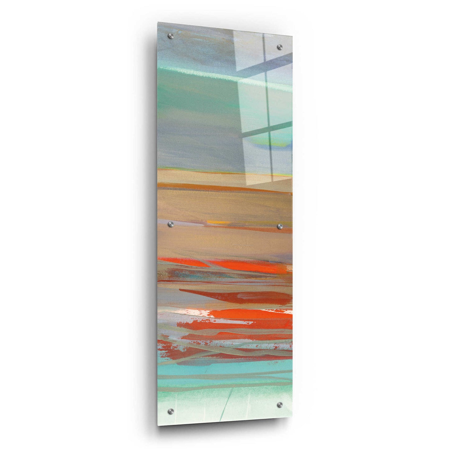 Epic Art 'Layers II' by Jo Maye, Acrylic Glass Wall Art,12x36