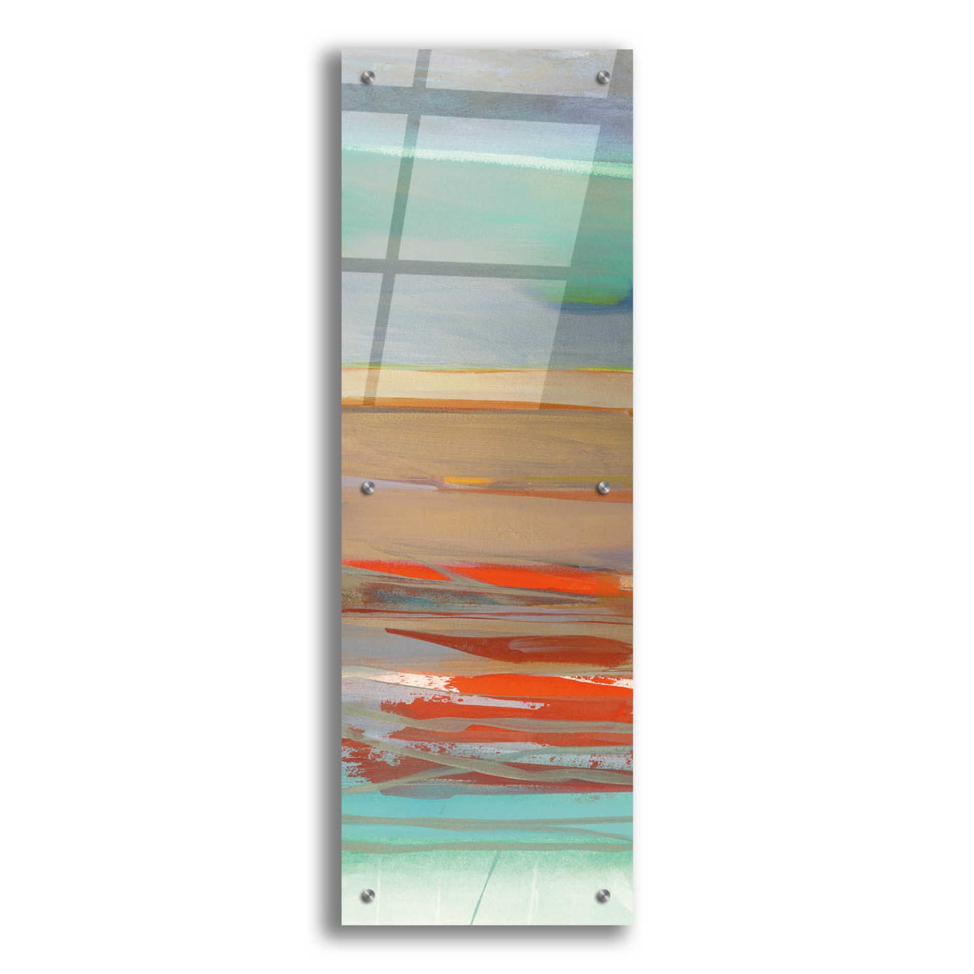 Epic Art 'Layers II' by Jo Maye, Acrylic Glass Wall Art,12x36