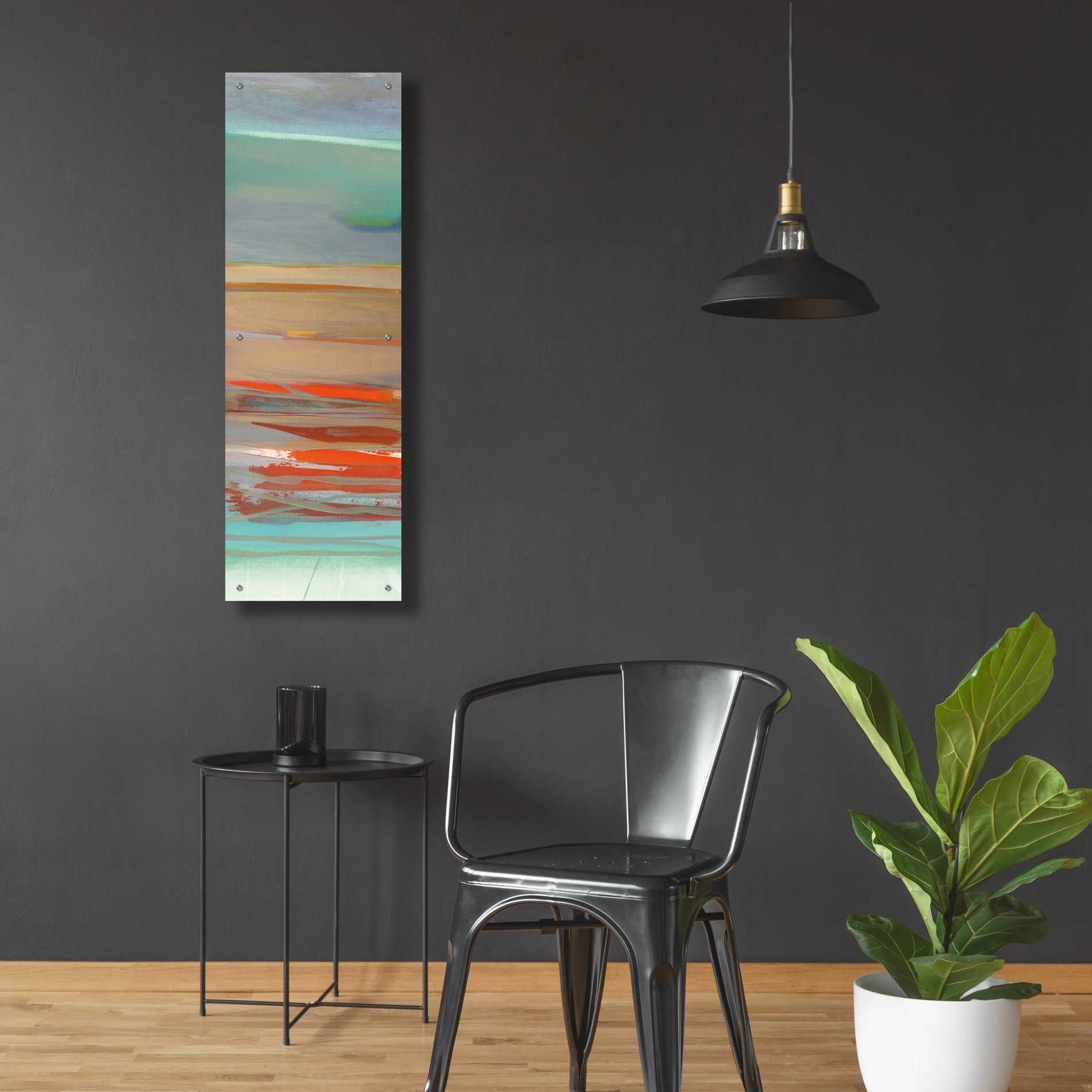 Epic Art 'Layers II' by Jo Maye, Acrylic Glass Wall Art,16x48