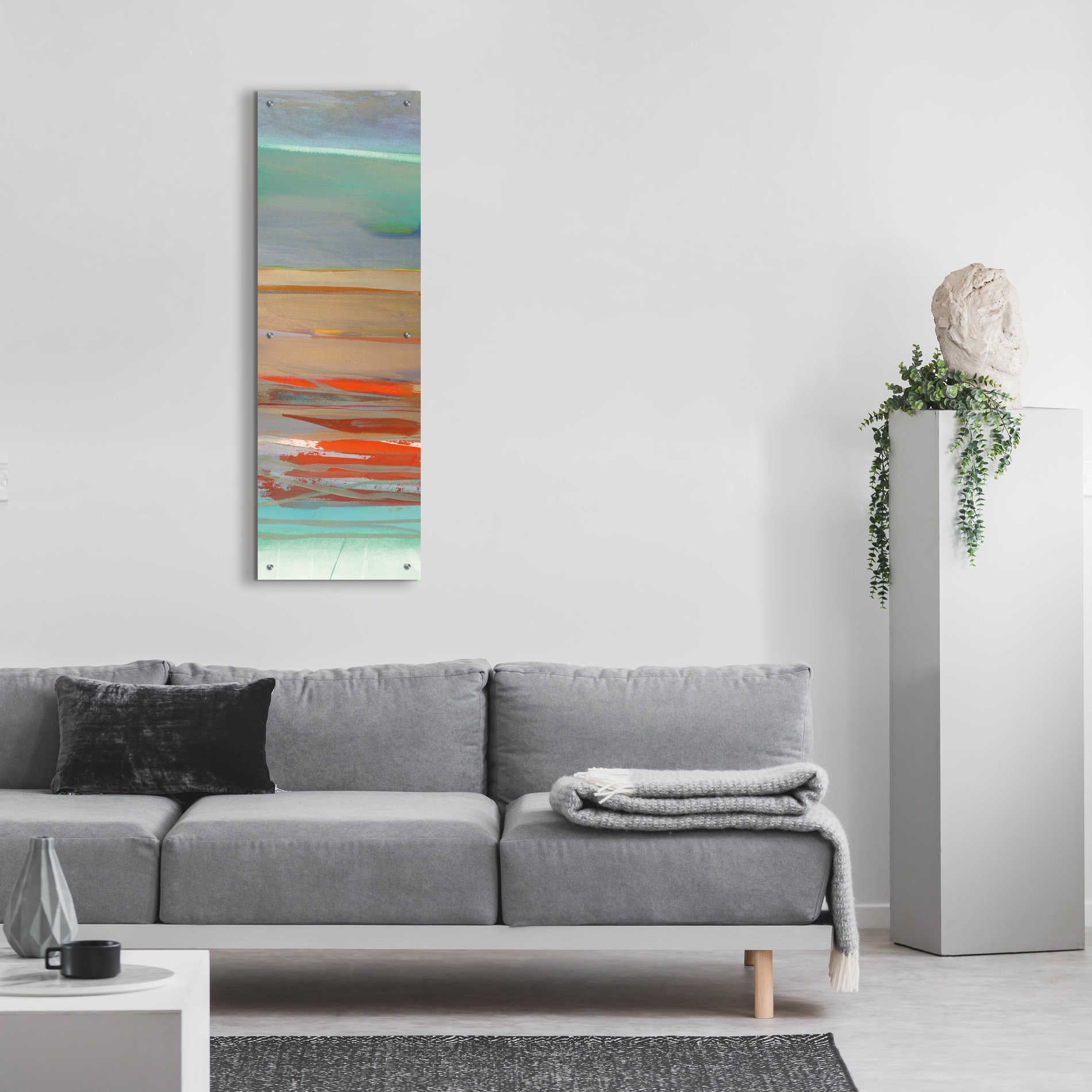 Epic Art 'Layers II' by Jo Maye, Acrylic Glass Wall Art,16x48