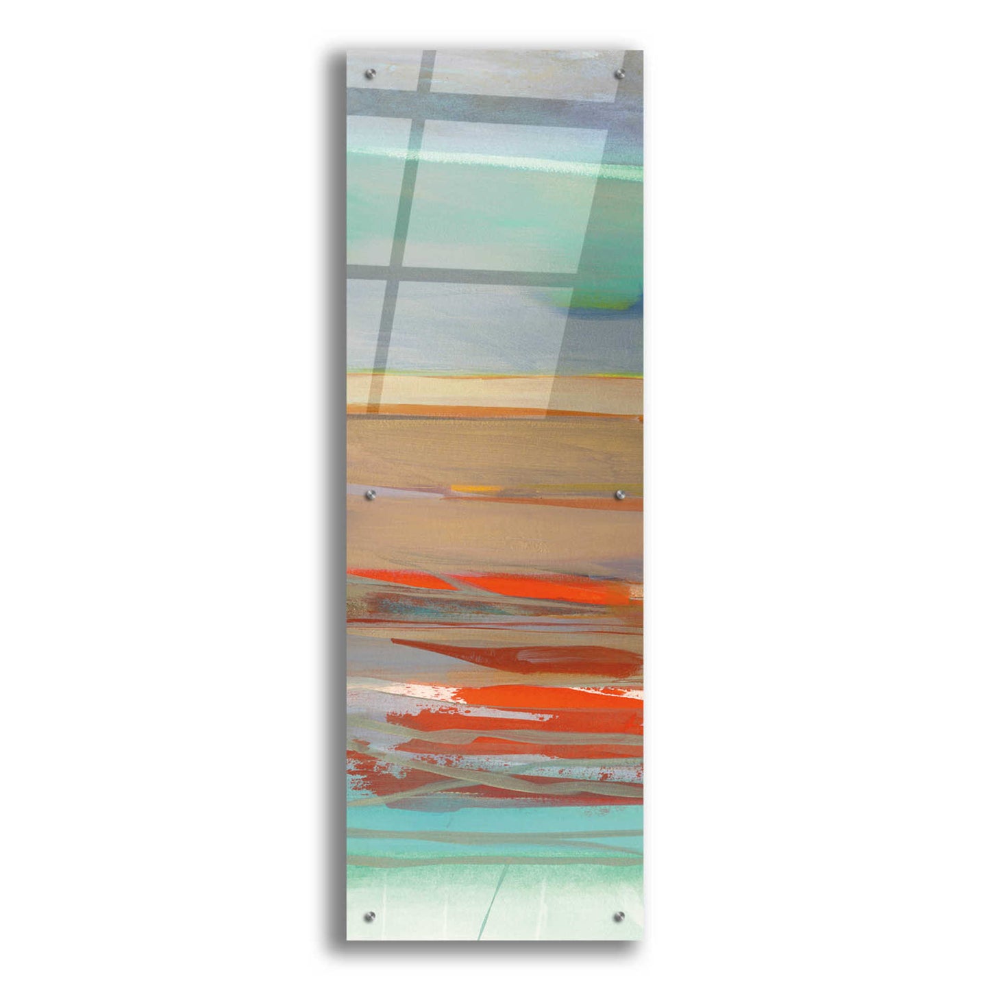 Epic Art 'Layers II' by Jo Maye, Acrylic Glass Wall Art,16x48