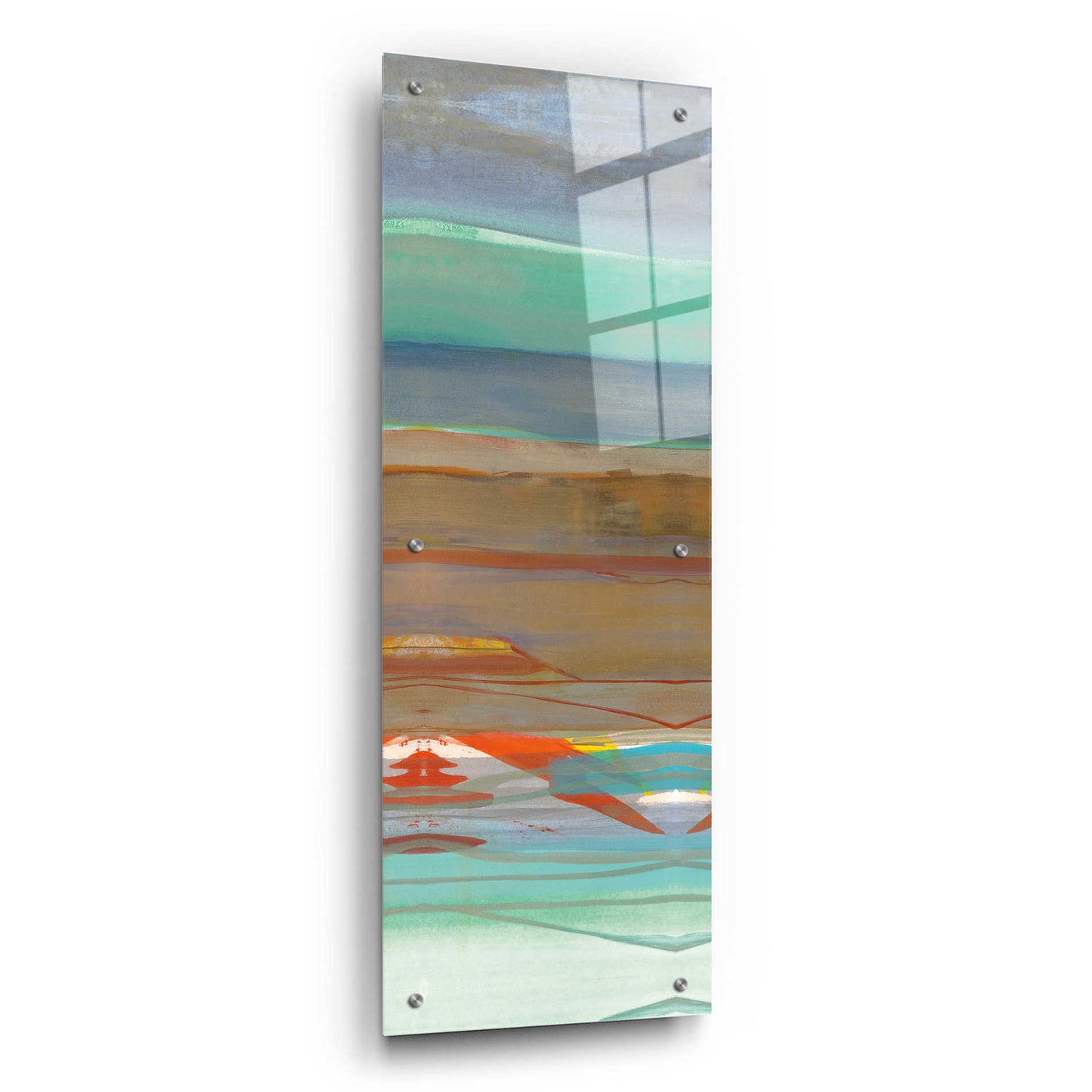 Epic Art 'Layers III' by Jo Maye, Acrylic Glass Wall Art,12x36