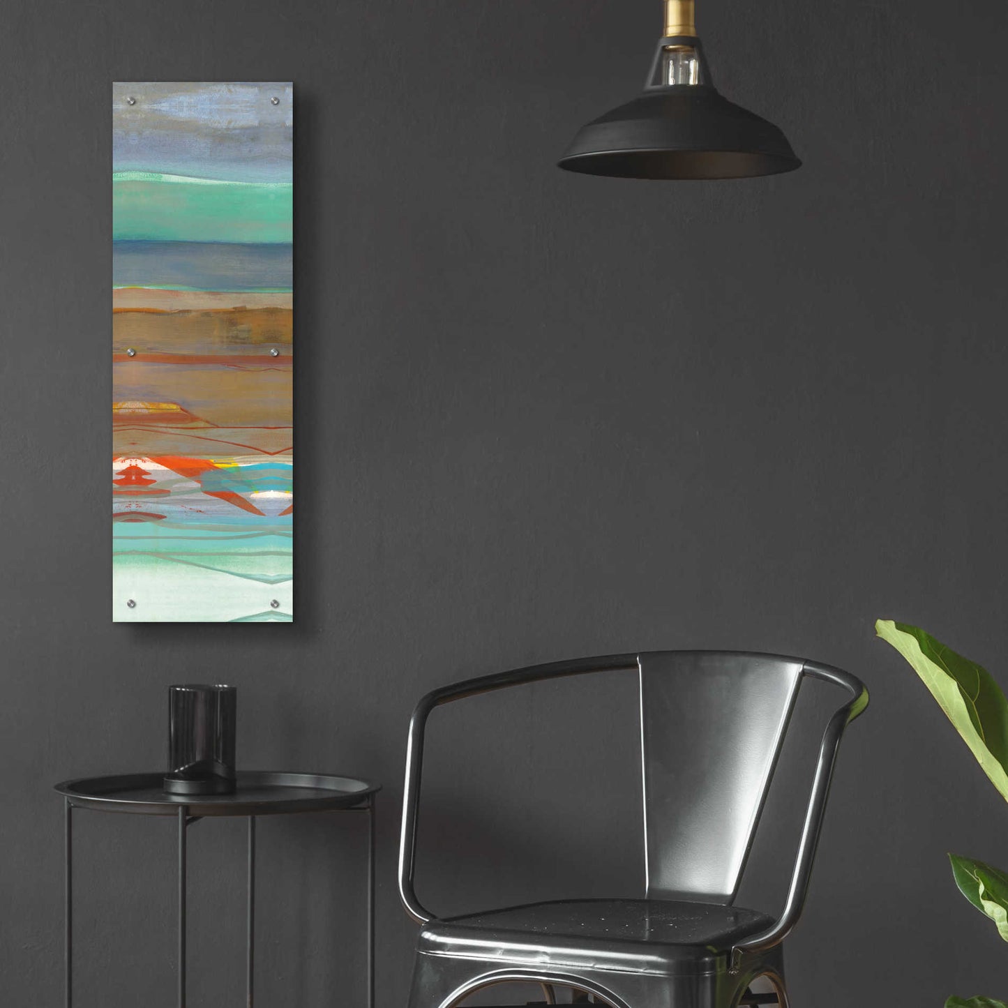 Epic Art 'Layers III' by Jo Maye, Acrylic Glass Wall Art,12x36