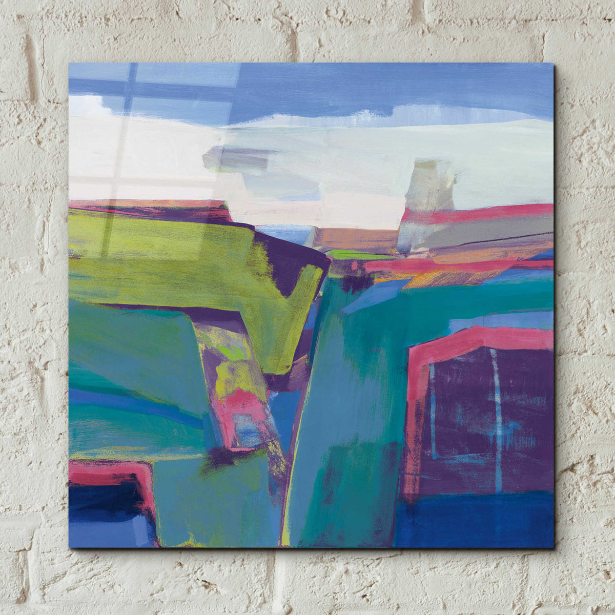 Epic Art 'Clear Day Bright' by Jo Maye, Acrylic Glass Wall Art,12x12