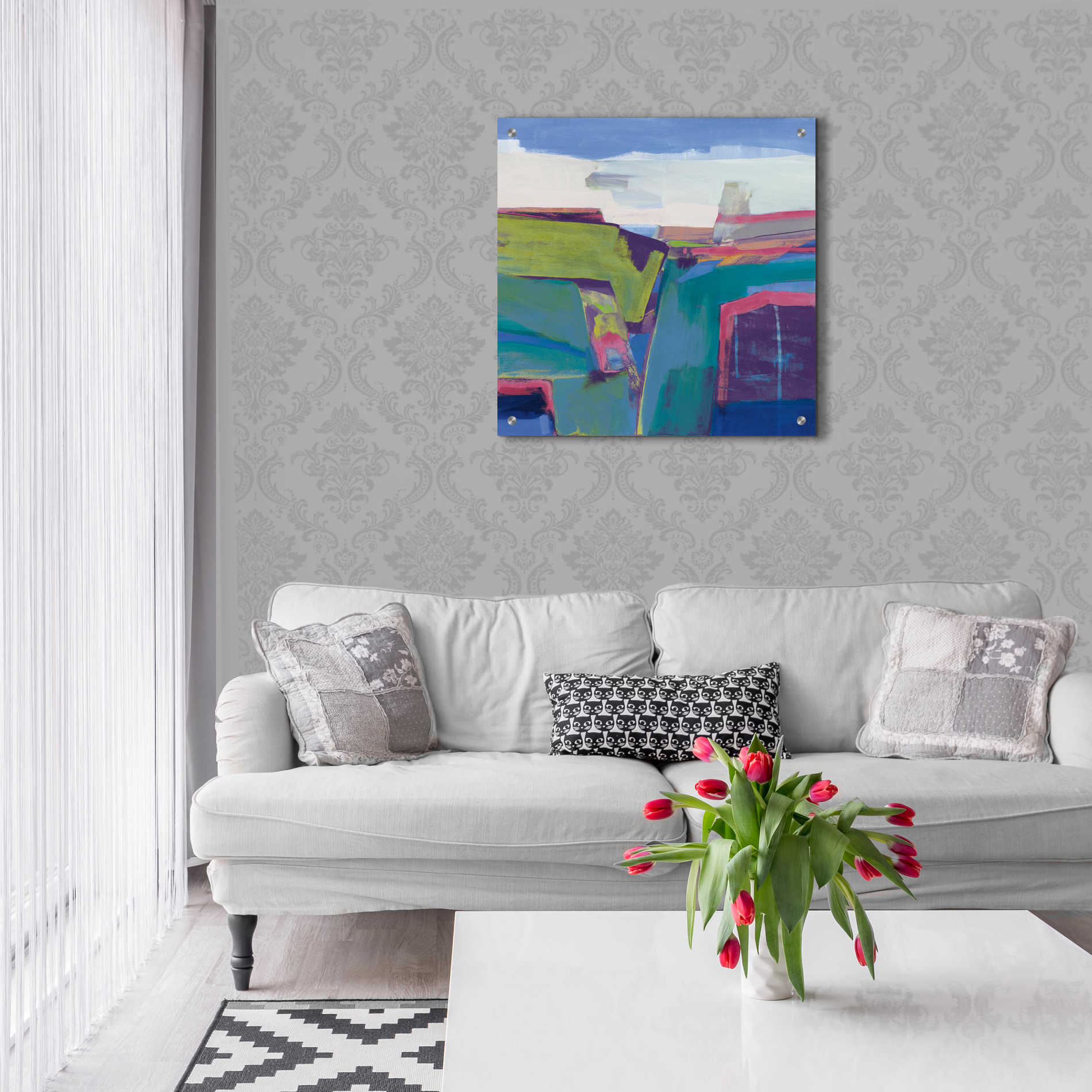 Epic Art 'Clear Day Bright' by Jo Maye, Acrylic Glass Wall Art,24x24