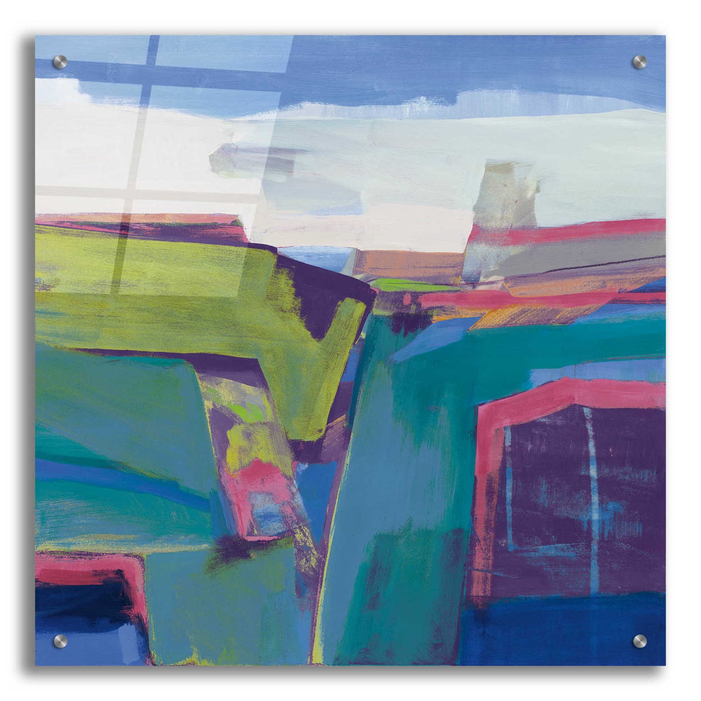 Epic Art 'Clear Day Bright' by Jo Maye, Acrylic Glass Wall Art,24x24