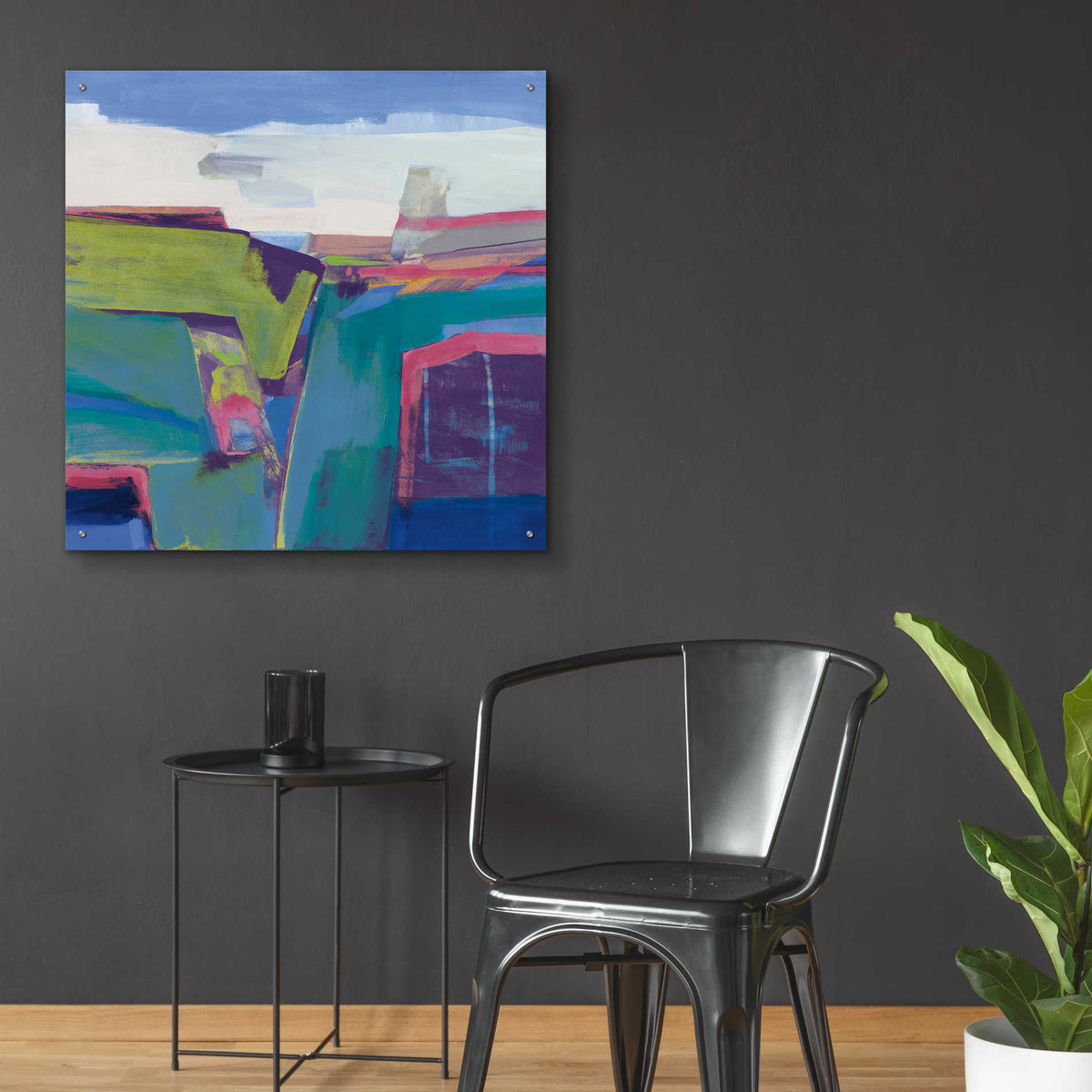 Epic Art 'Clear Day Bright' by Jo Maye, Acrylic Glass Wall Art,36x36