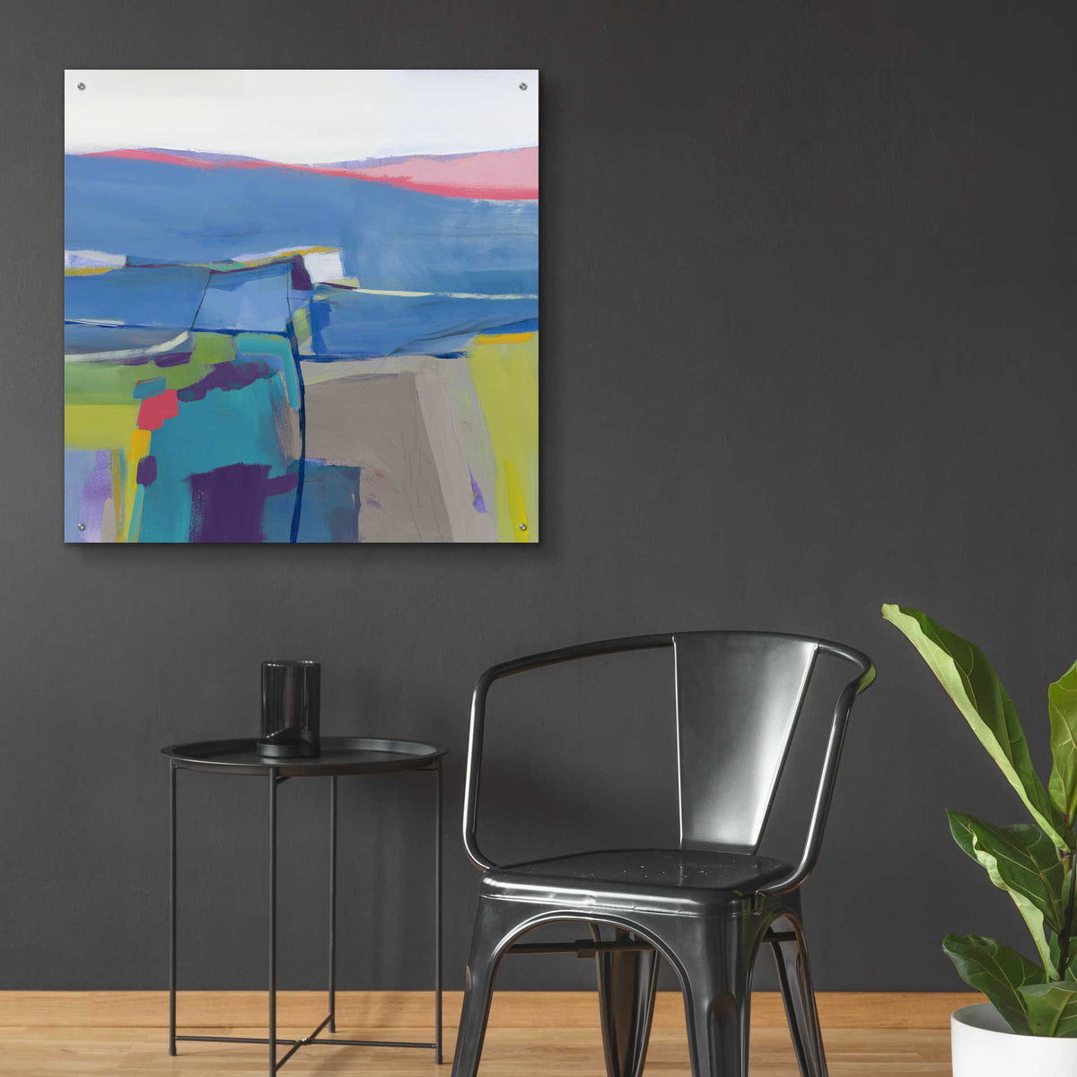 Epic Art 'Hill Side Bright' by Jo Maye, Acrylic Glass Wall Art,36x36