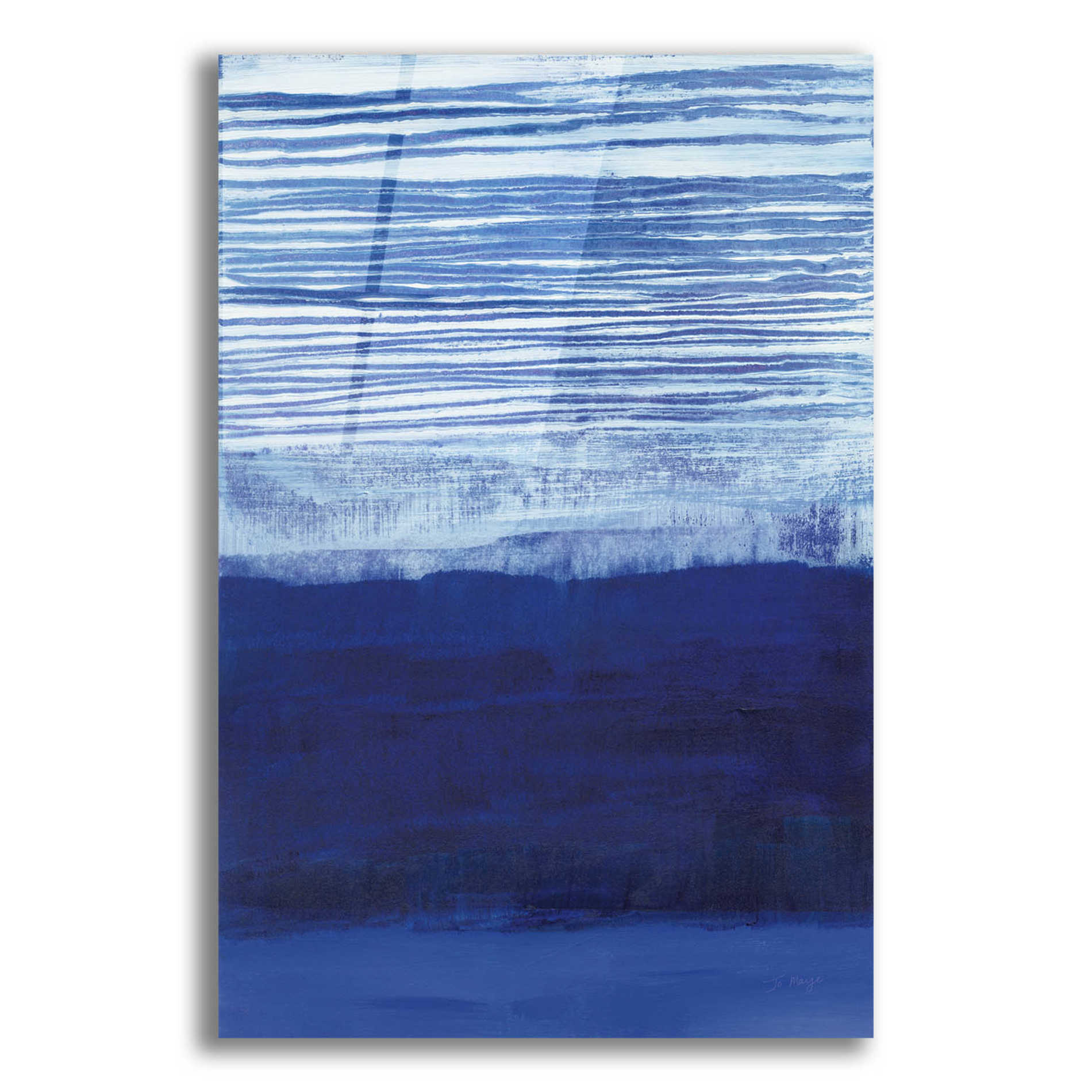 Epic Art 'Blue Haze' by Jo Maye, Acrylic Glass Wall Art,12x16