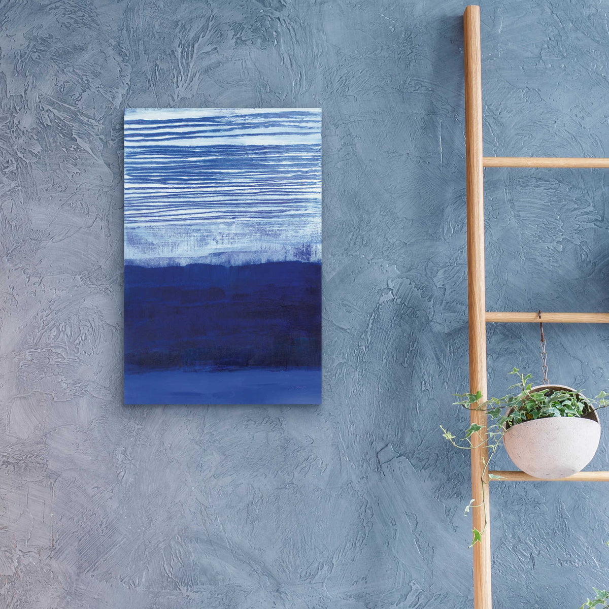 Epic Art 'Blue Haze' by Jo Maye, Acrylic Glass Wall Art,16x24
