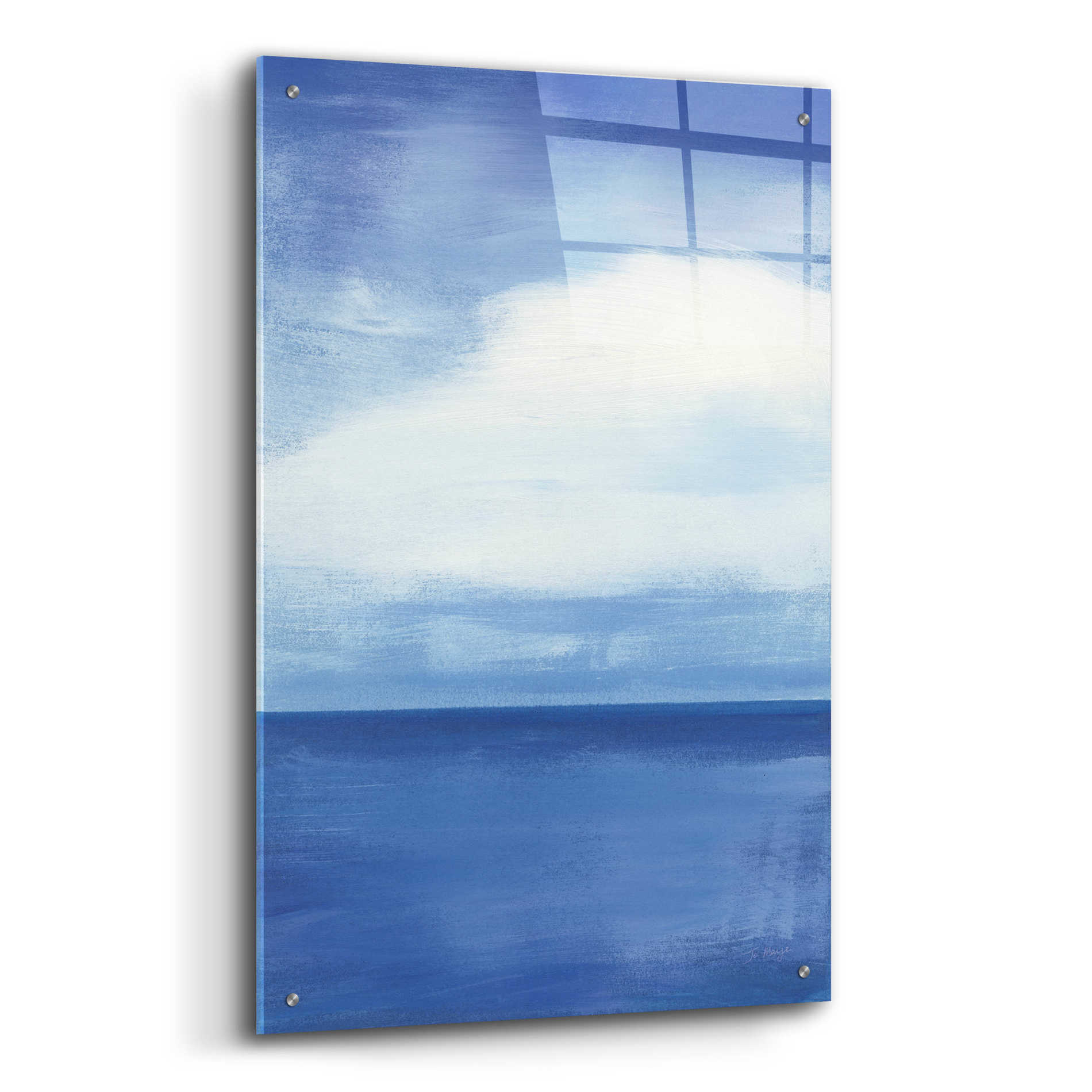 Epic Art 'Seascape I' by Jo Maye, Acrylic Glass Wall Art,24x36