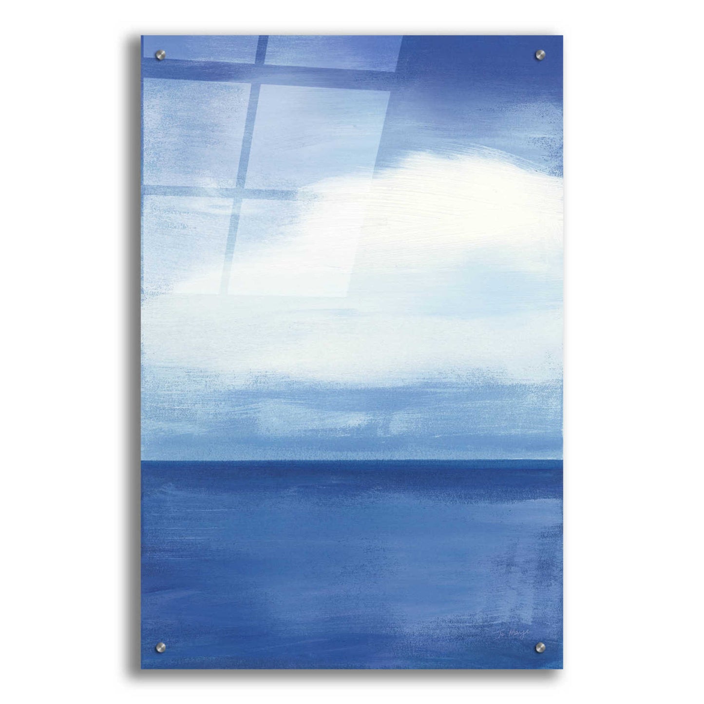 Epic Art 'Seascape I' by Jo Maye, Acrylic Glass Wall Art,24x36