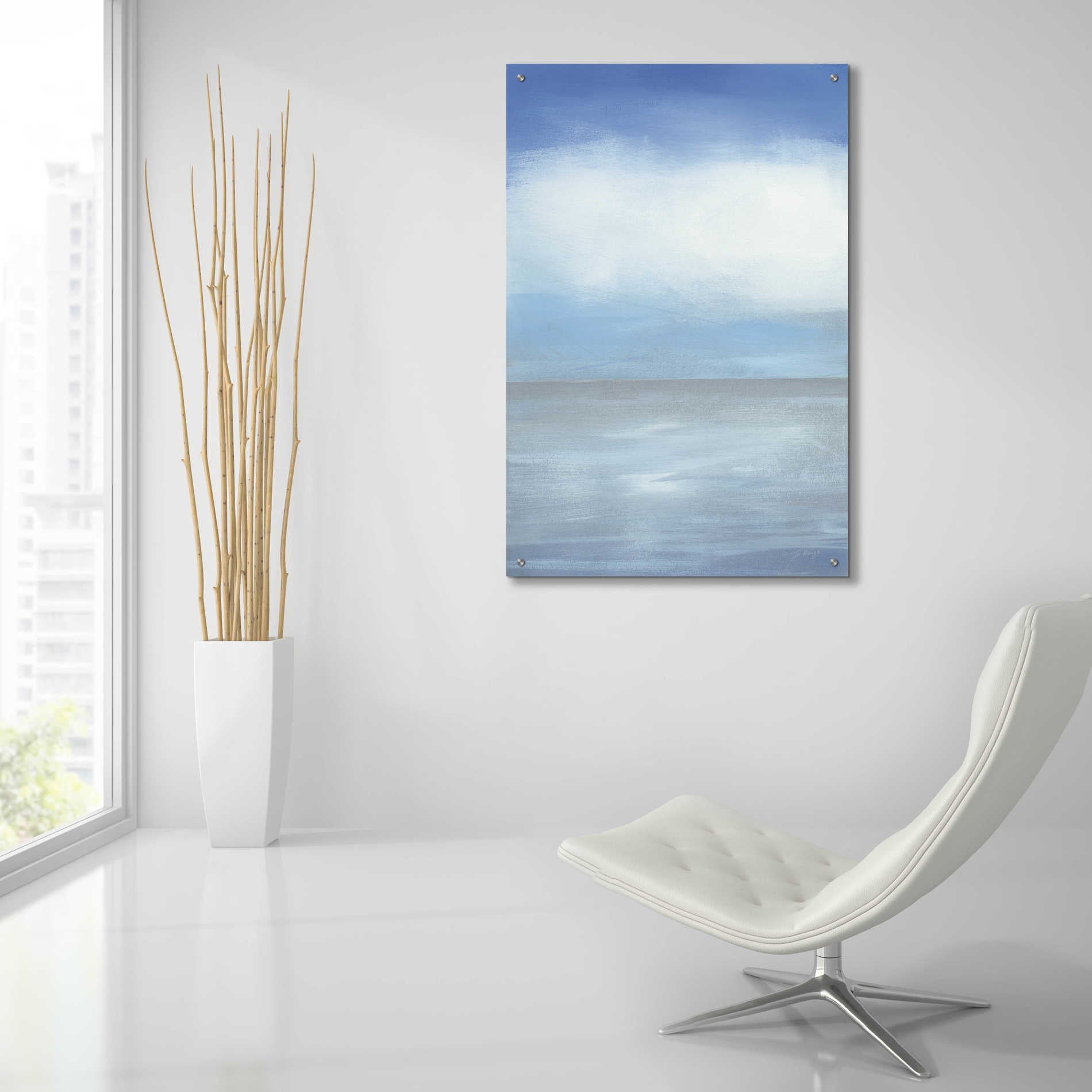 Epic Art 'Seascape II' by Jo Maye, Acrylic Glass Wall Art,24x36