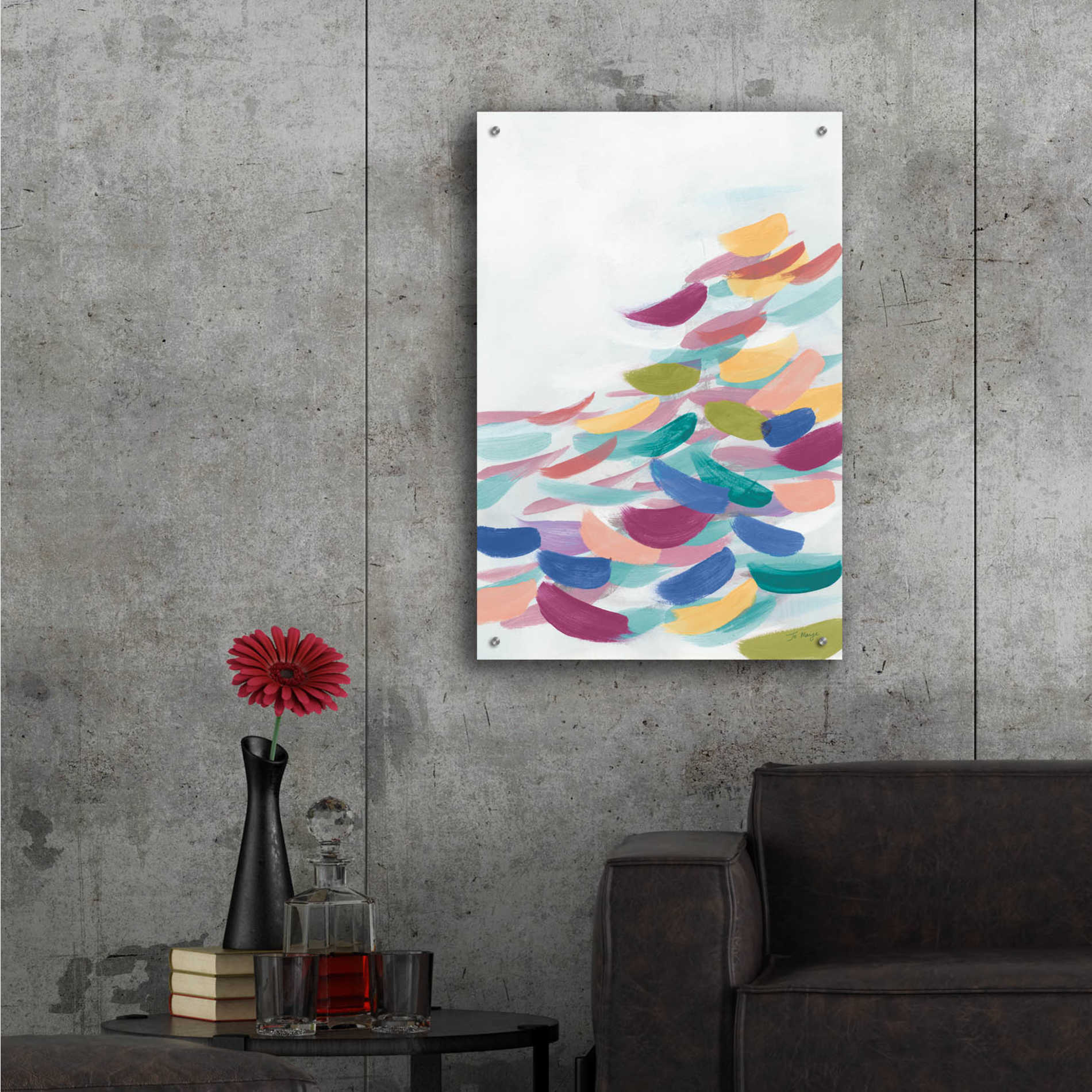 Epic Art 'Drift Pastel' by Jo Maye, Acrylic Glass Wall Art,24x36