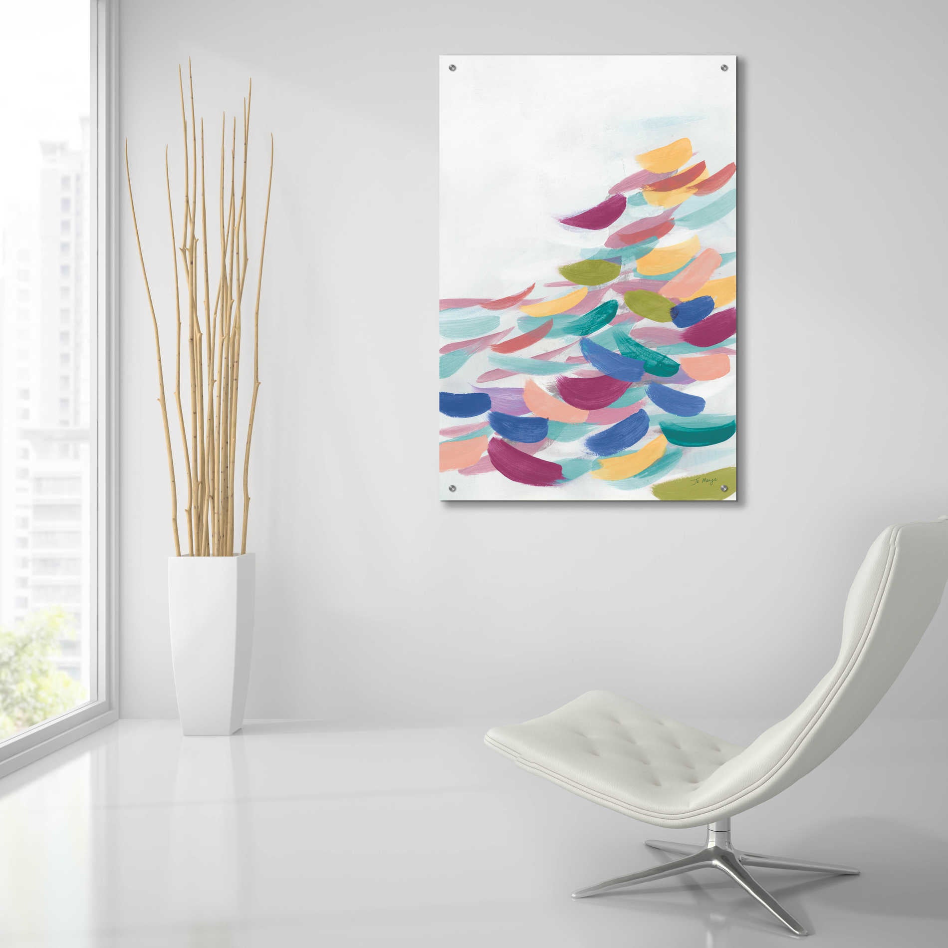 Epic Art 'Drift Pastel' by Jo Maye, Acrylic Glass Wall Art,24x36