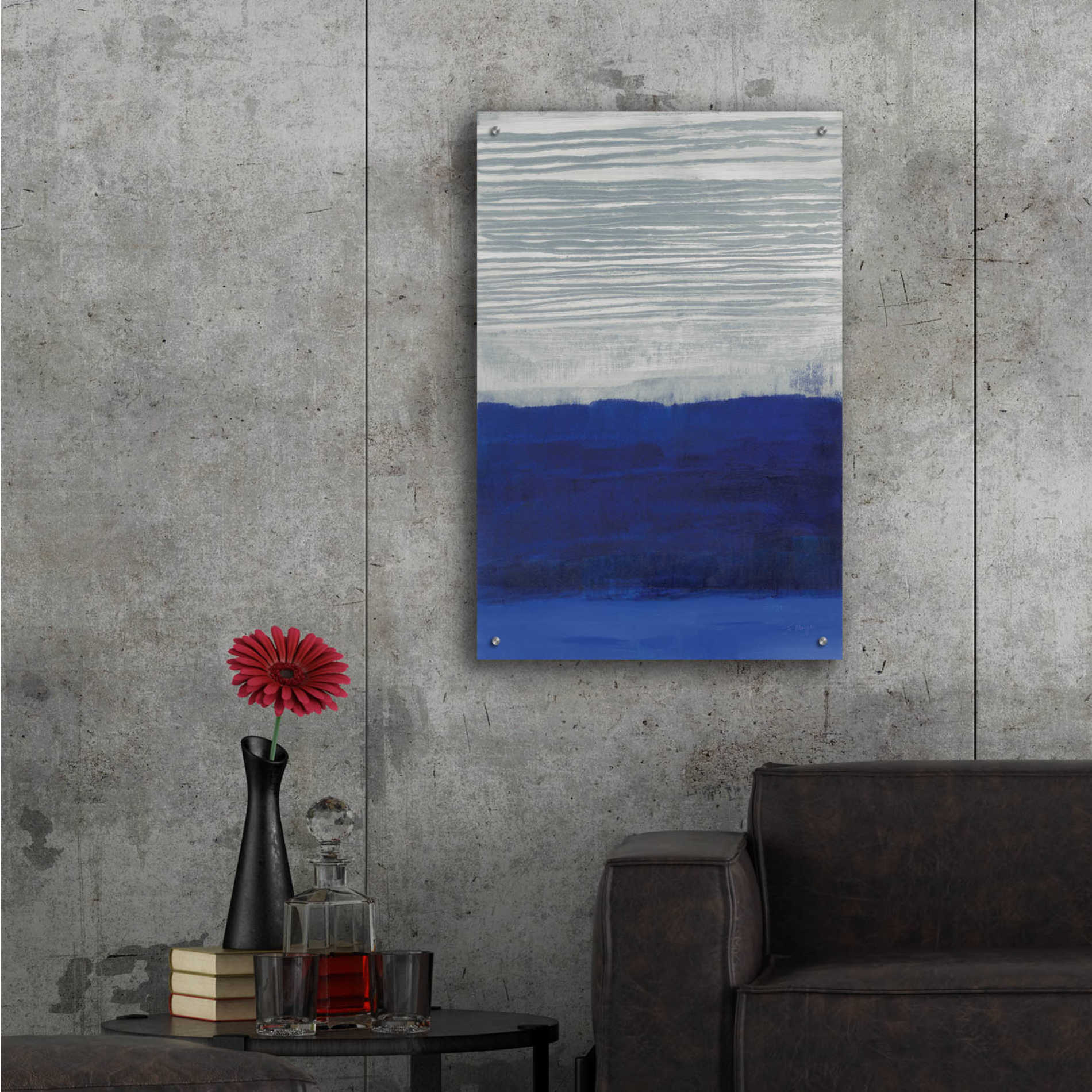 Epic Art 'Gray Haze' by Jo Maye, Acrylic Glass Wall Art,24x36