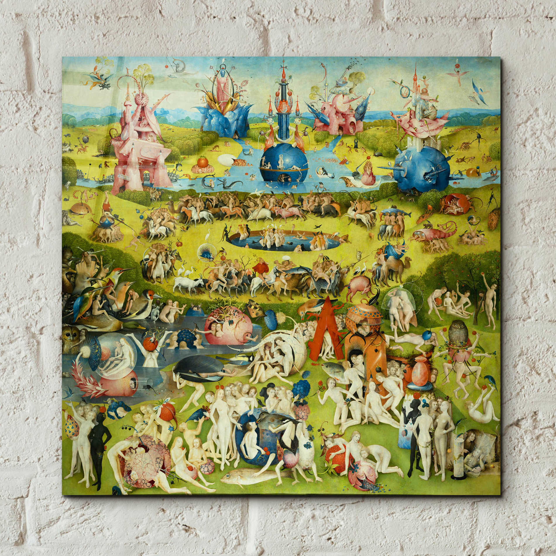 Epic Art 'The Garden of Earthly Delights - Center Panel' by Hieronymus Bosch, Acrylic Glass Wall Art,12x12