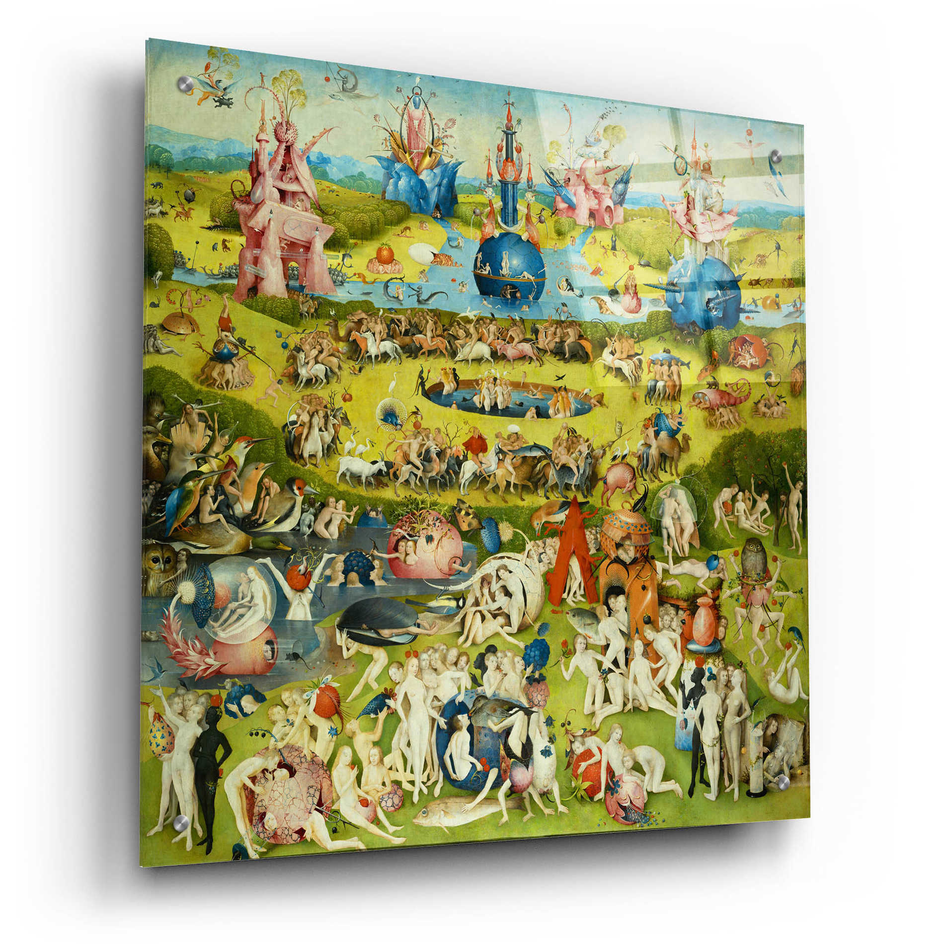 Epic Art 'The Garden of Earthly Delights - Center Panel' by Hieronymus Bosch, Acrylic Glass Wall Art,24x24