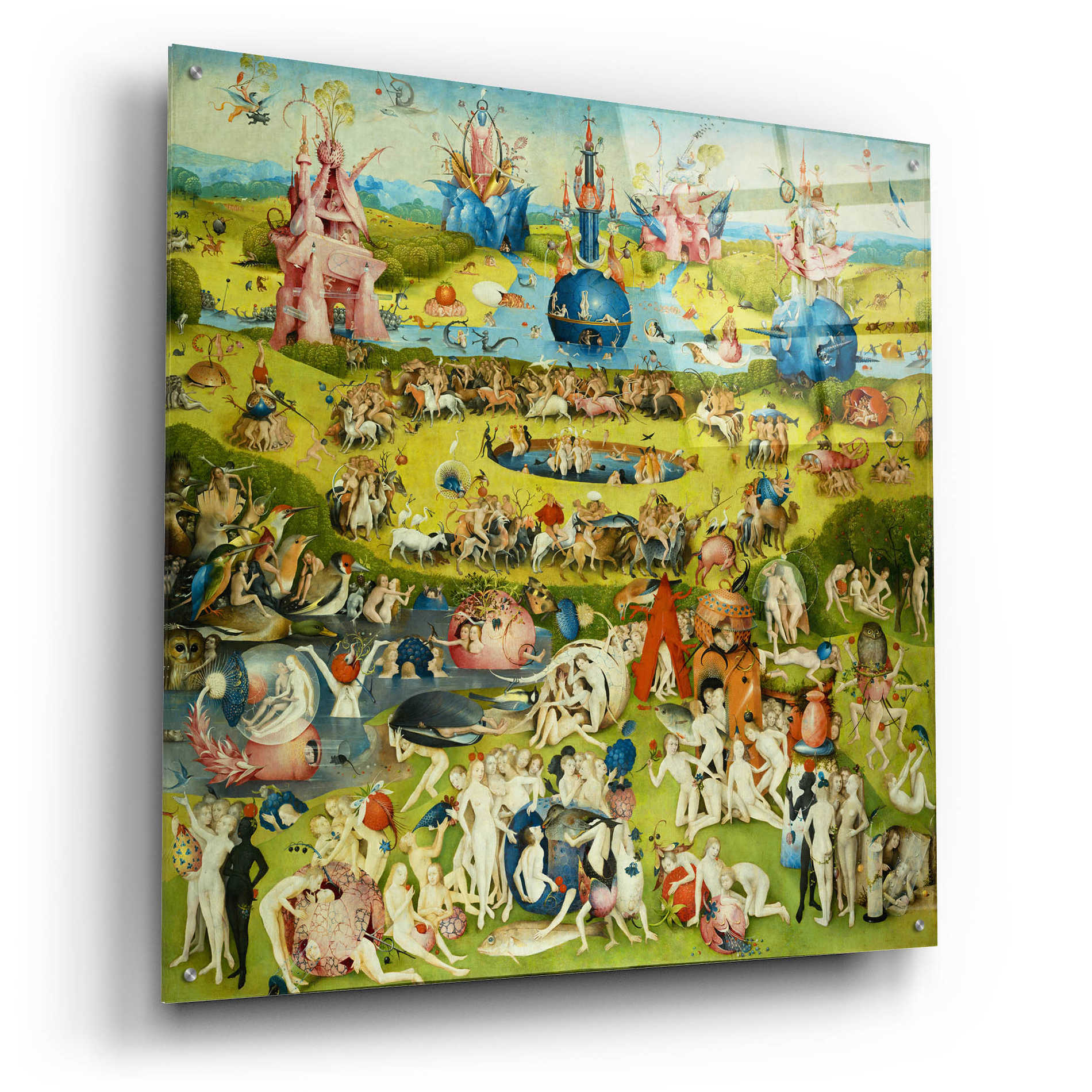 Epic Art 'The Garden of Earthly Delights - Center Panel' by Hieronymus Bosch, Acrylic Glass Wall Art,36x36