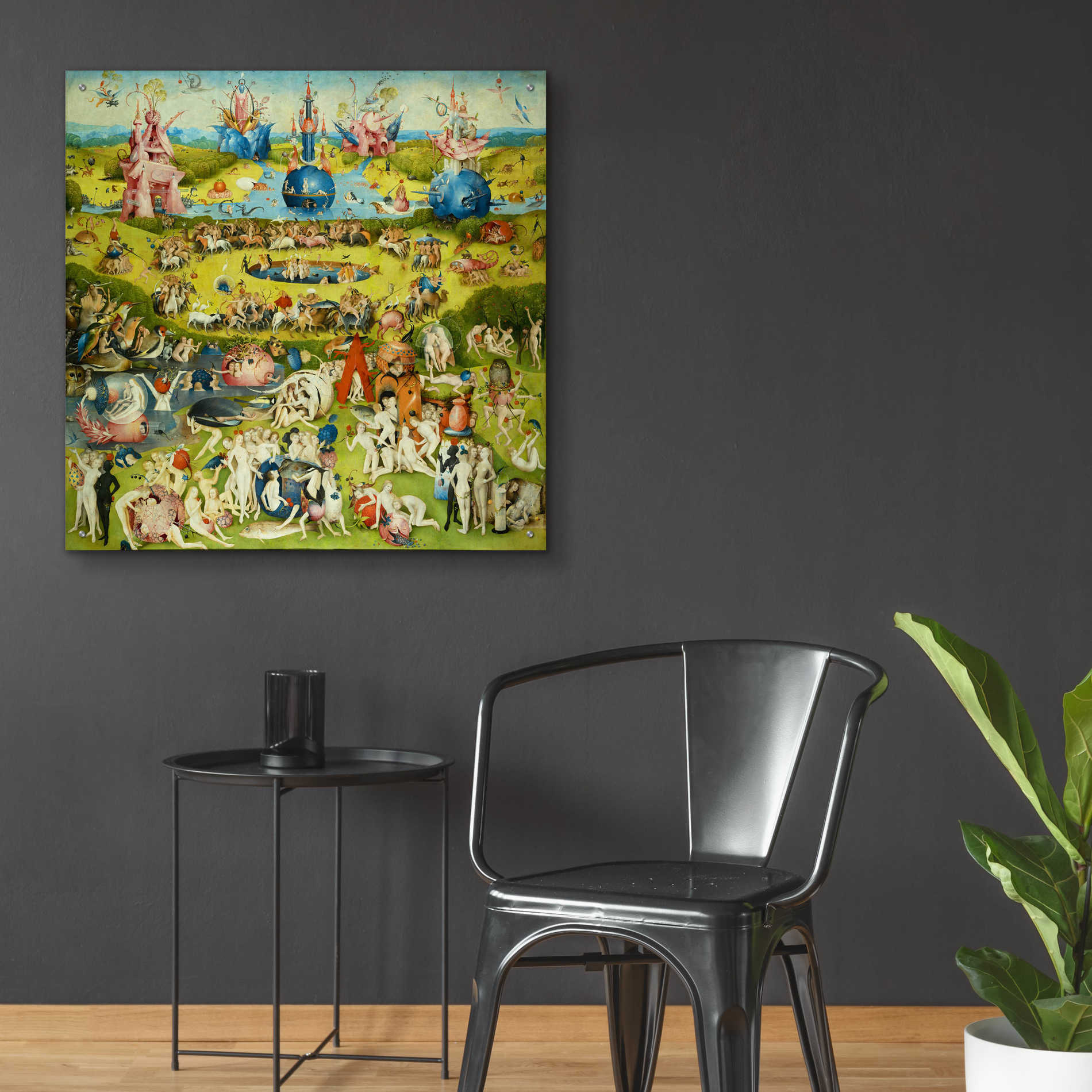 Epic Art 'The Garden of Earthly Delights - Center Panel' by Hieronymus Bosch, Acrylic Glass Wall Art,36x36