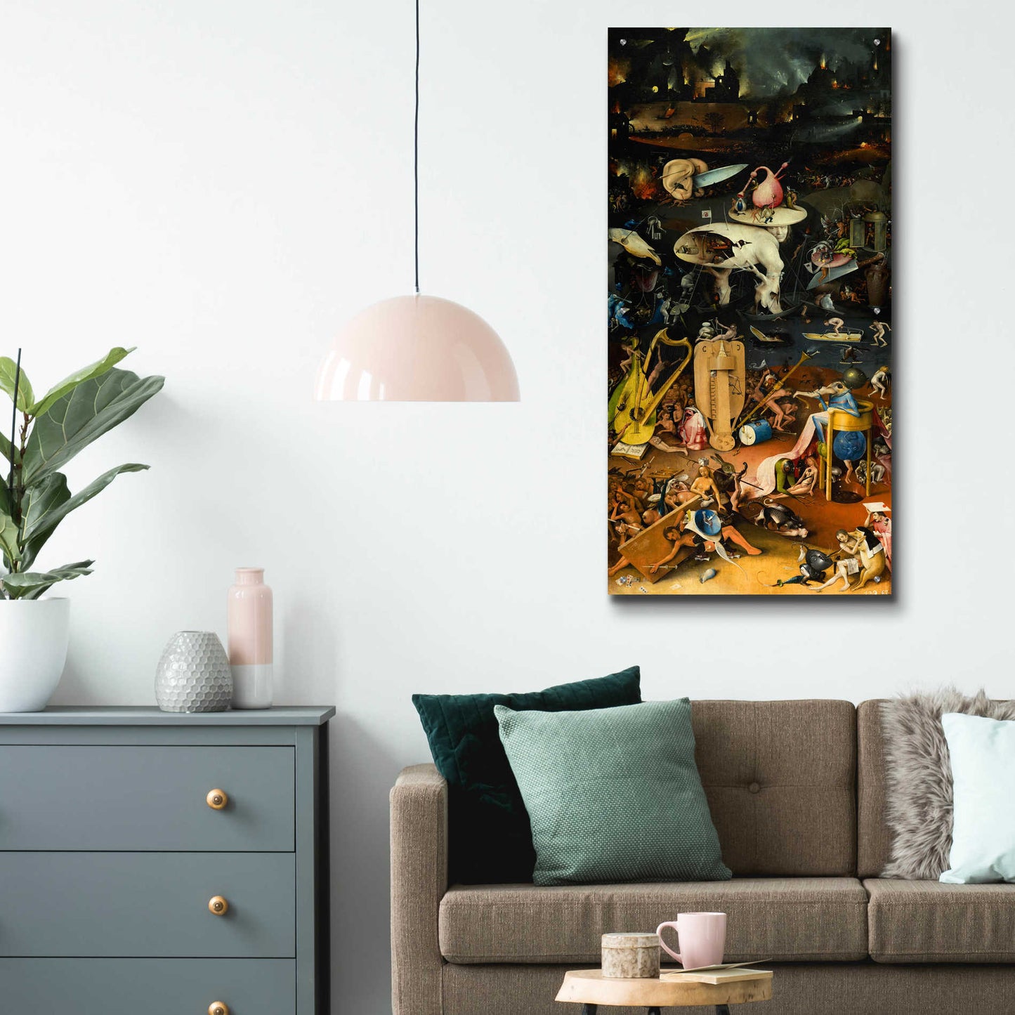 Epic Art 'The Garden of Earthly Delights - Right Panel' by Hieronymus Bosch, Acrylic Glass Wall Art,24x48