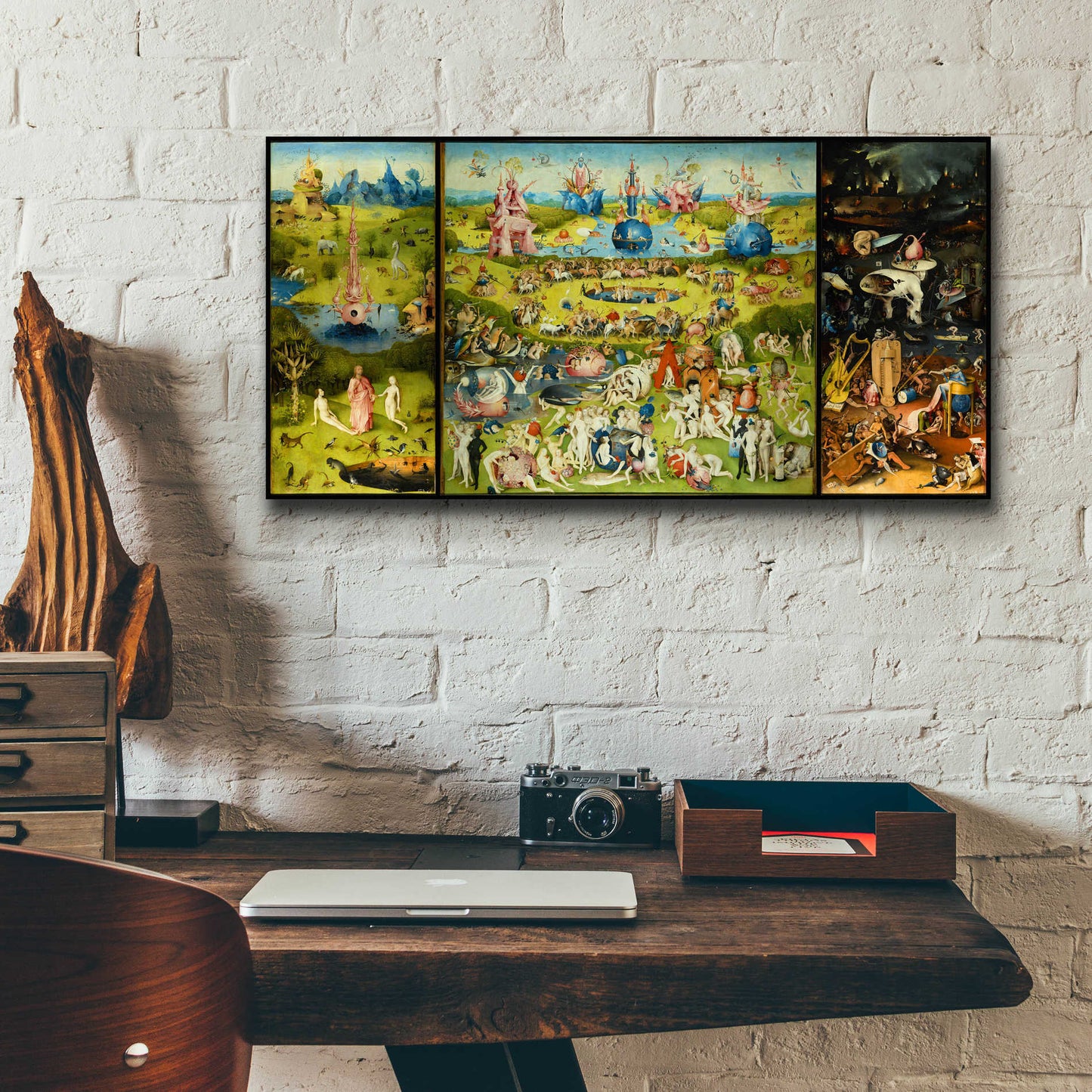 Epic Art 'The Garden of Earthly Delights - Triptych' by Hieronymus Bosch, Acrylic Glass Wall Art,24x12